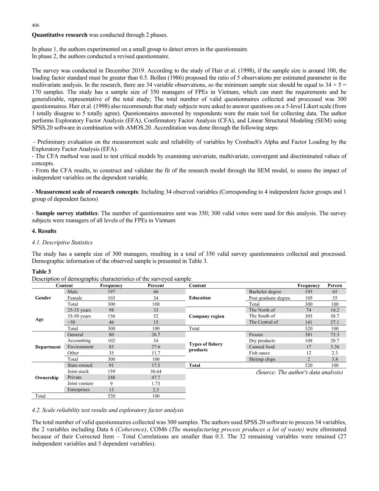 Factors affecting the environmental management accounting implementation and the quality of environmental information for making decisions of fishery processing enterprises in Vietnam trang 6