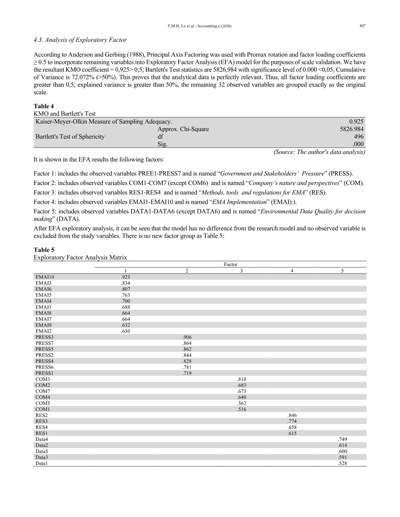 Factors affecting the environmental management accounting implementation and the quality of environmental information for making decisions of fishery processing enterprises in Vietnam trang 7