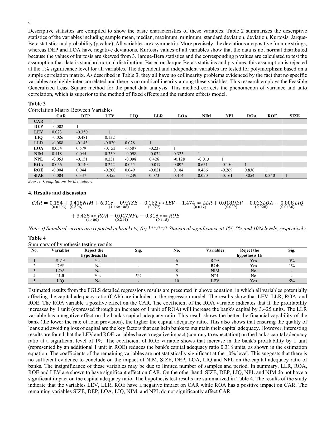 Determinants influencing capital adequacy ratio of Vietnamese commercial banks trang 6