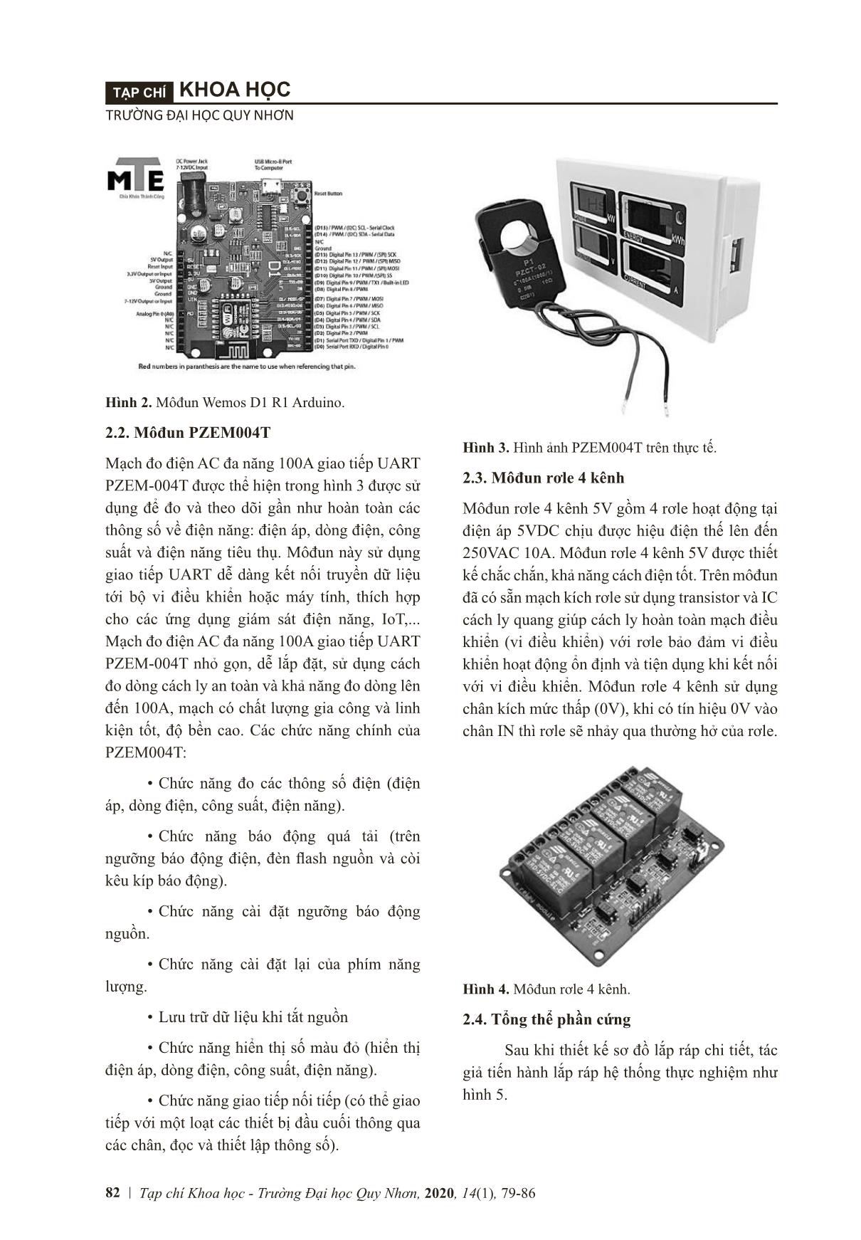 An IoT application for power monitoring system: A case study of 220VAC low voltage load trang 4