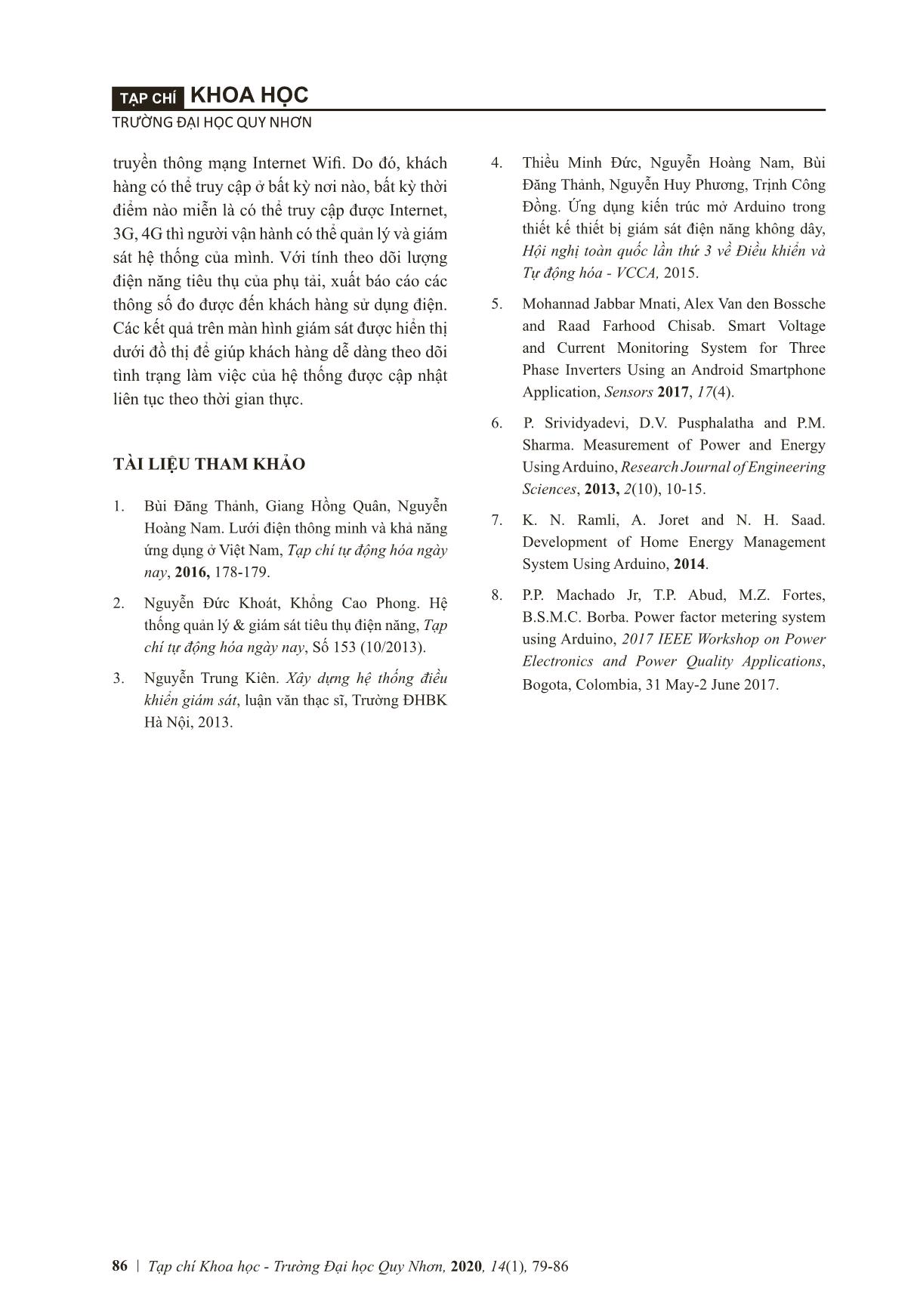 An IoT application for power monitoring system: A case study of 220VAC low voltage load trang 8