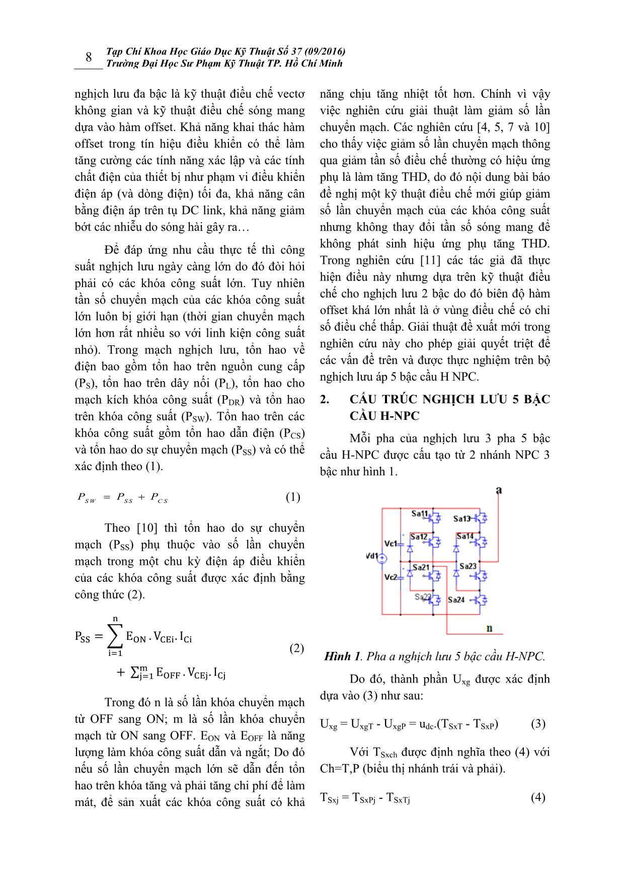 Giải thuật điều chế sóng mang giảm số lần chuyển mạch cho nghịch lưu cầu H-NPC 5 bậc trang 2
