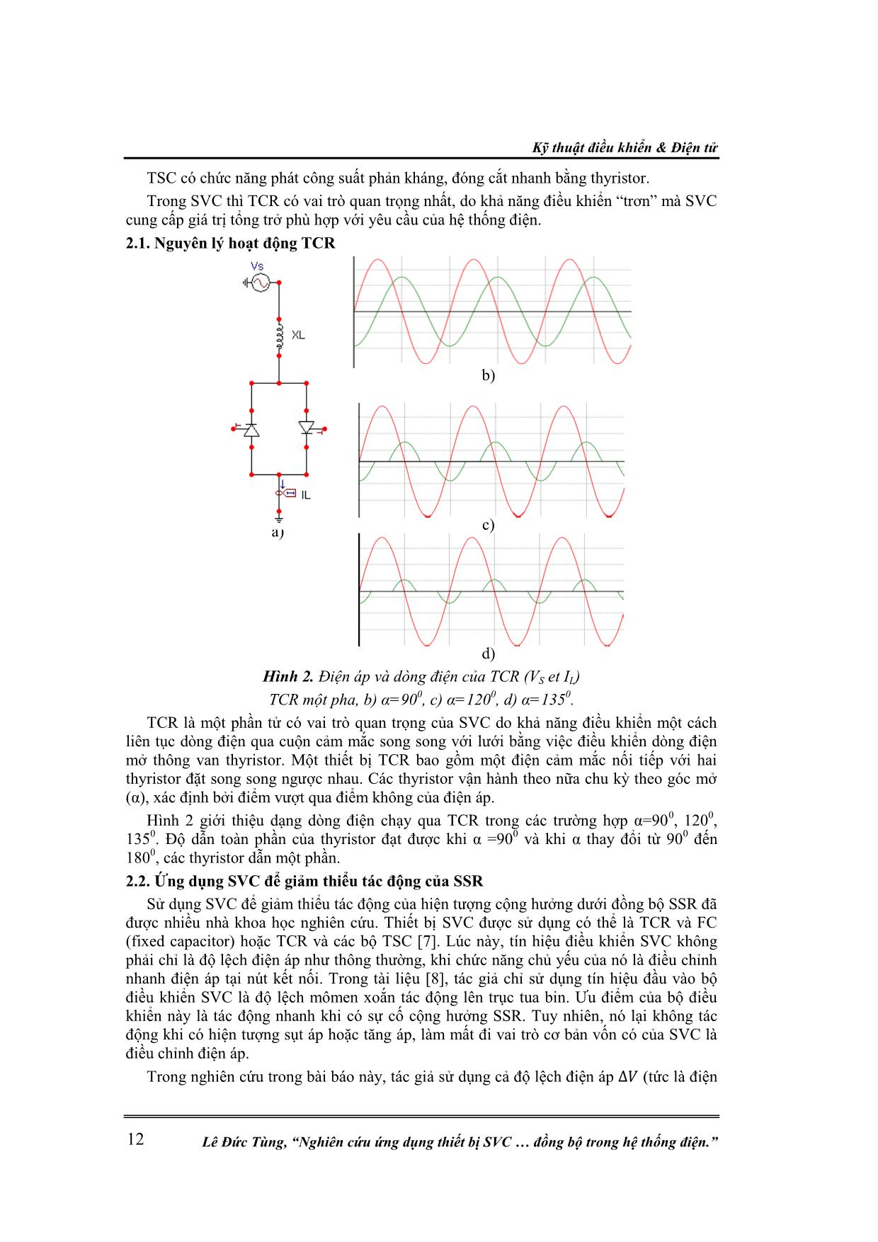 Nghiên cứu ứng dụng thiết bị SVC nhằm giảm thiểu sự cố cộng hưởng dưới đồng bộ trong hệ thống điện trang 3