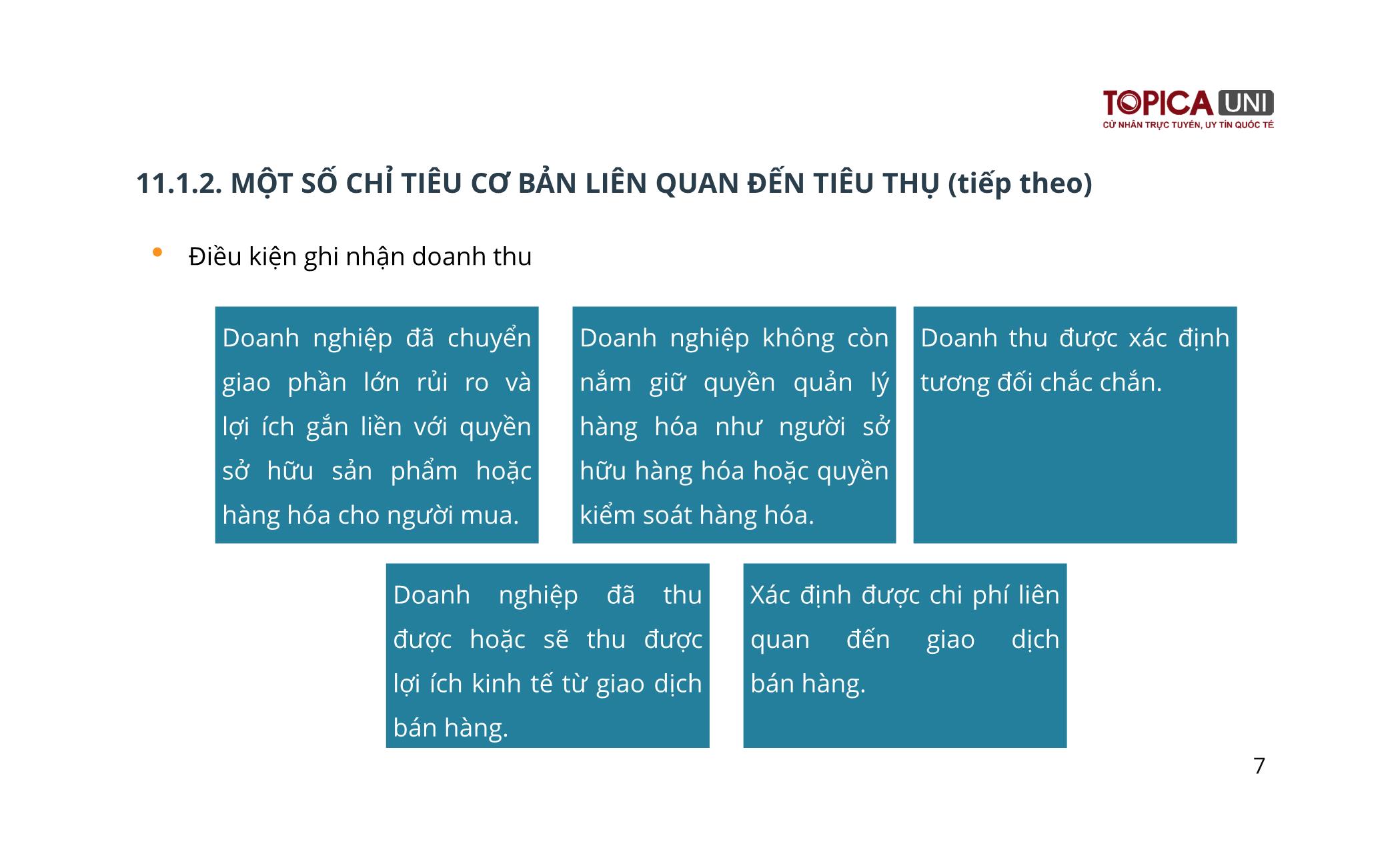 Bài giảng Kế toán chi phí sản xuất - Bài 11: Kế toán tiêu thụ thành phẩm - Trần Văn Thuận trang 7