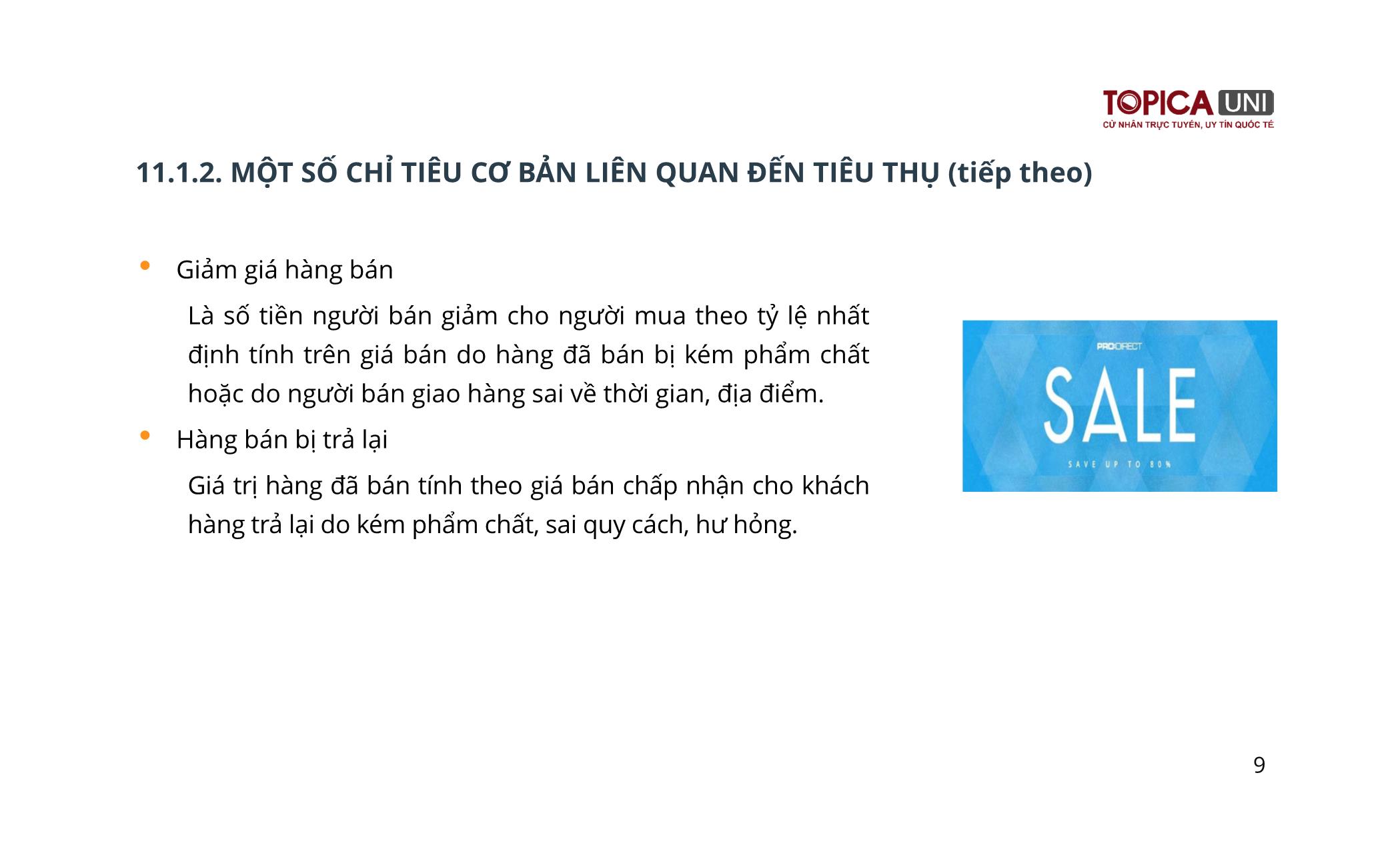 Bài giảng Kế toán chi phí sản xuất - Bài 11: Kế toán tiêu thụ thành phẩm - Trần Văn Thuận trang 9