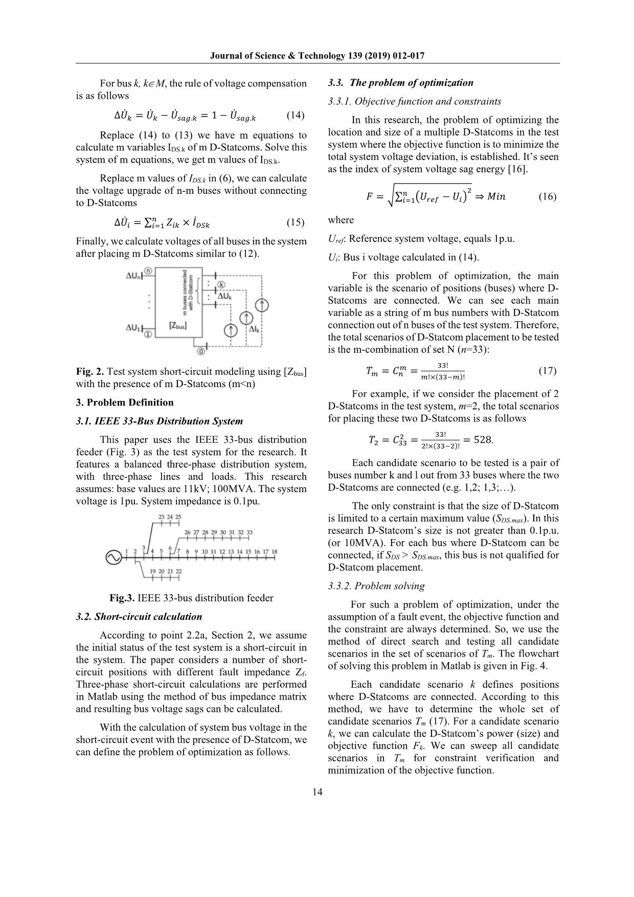 Central Improvement of Voltage Sags in the IEEE 33-Bus Distribution System by a Number of D-STATCOMS trang 3