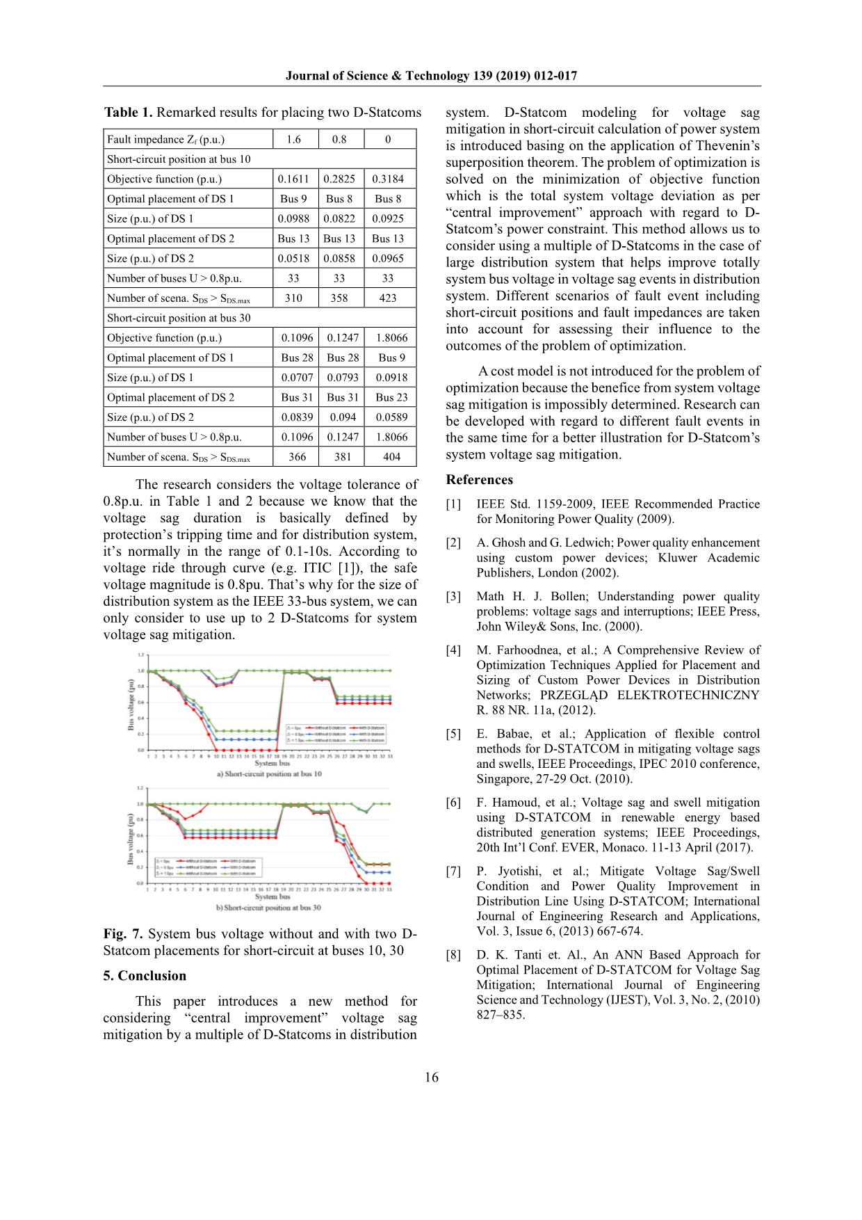 Central Improvement of Voltage Sags in the IEEE 33-Bus Distribution System by a Number of D-STATCOMS trang 5