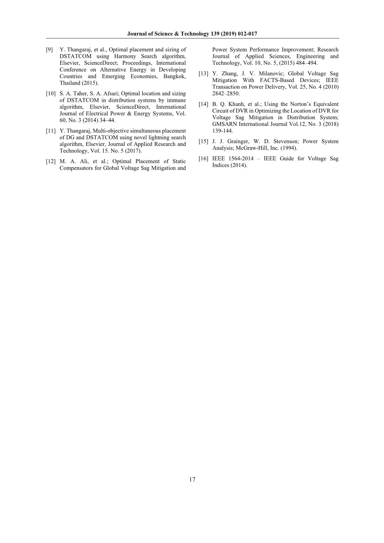 Central Improvement of Voltage Sags in the IEEE 33-Bus Distribution System by a Number of D-STATCOMS trang 6