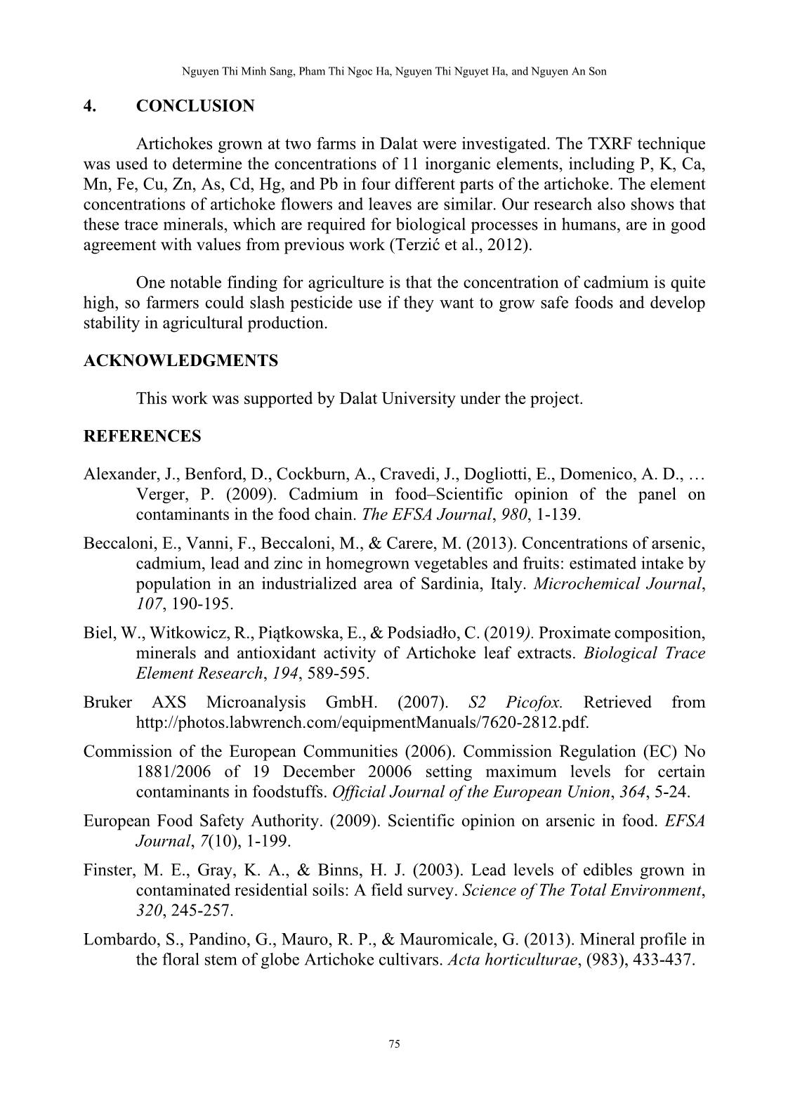 Phân tích định lượng các nguyên tố vết trong cây artichoke tại thành phố đà lạt sử dụng phương pháp huỳnh quang tia X phản xạ toàn phần trang 9