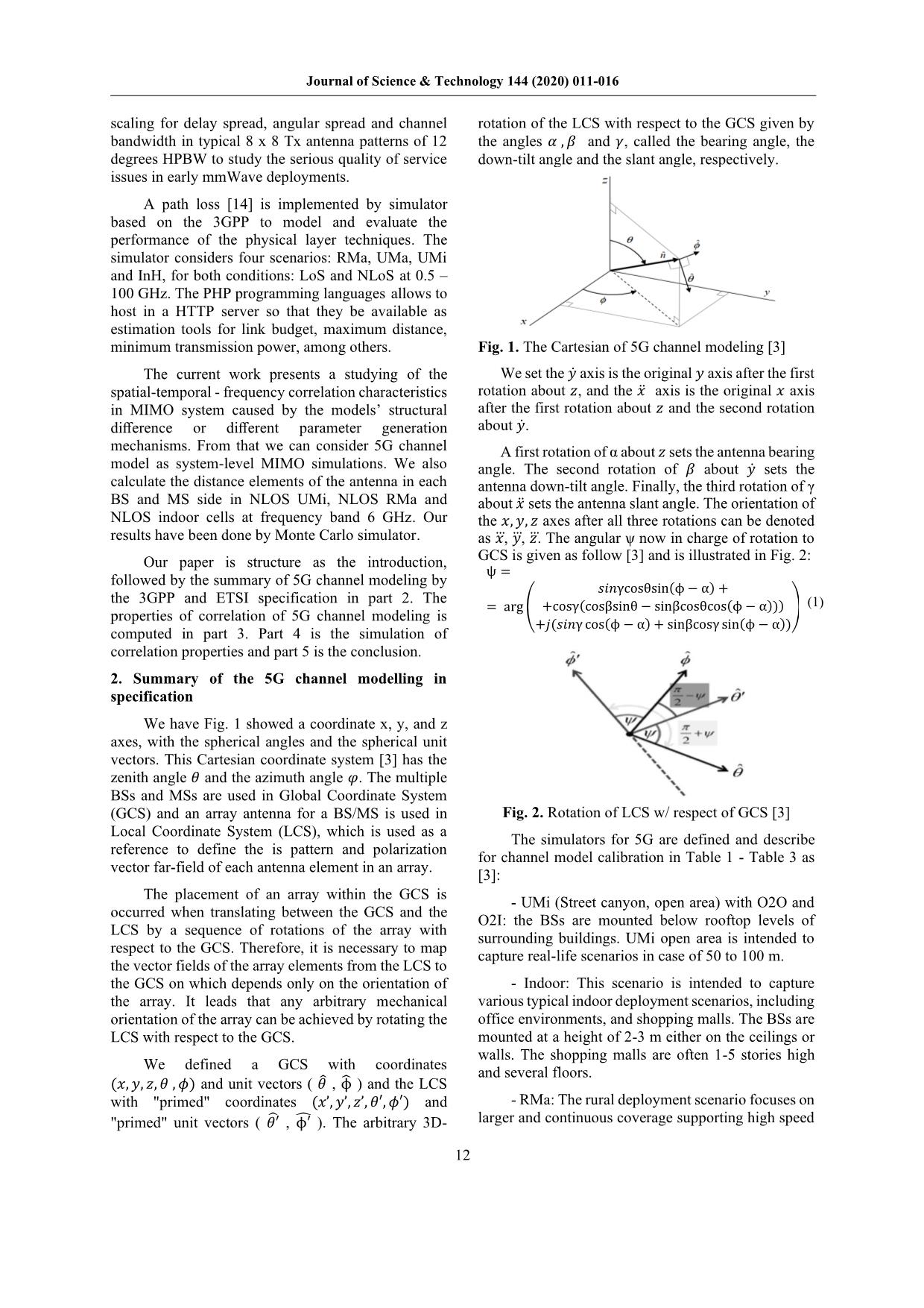 The Study of Spatial-Time-Frequency Correlation Properties of 5G Channel Modeling of MIMO-OFDM System trang 2