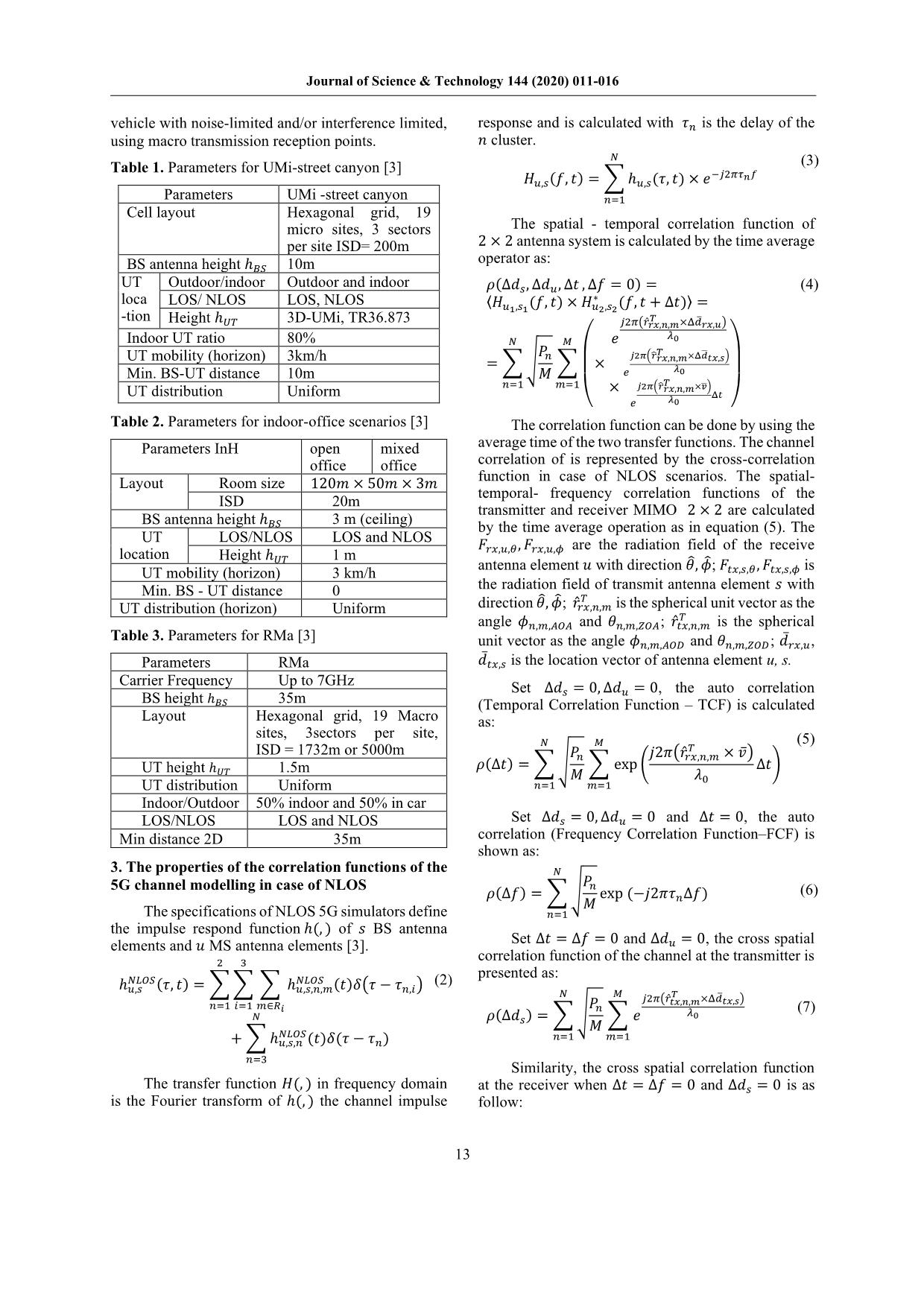 The Study of Spatial-Time-Frequency Correlation Properties of 5G Channel Modeling of MIMO-OFDM System trang 3