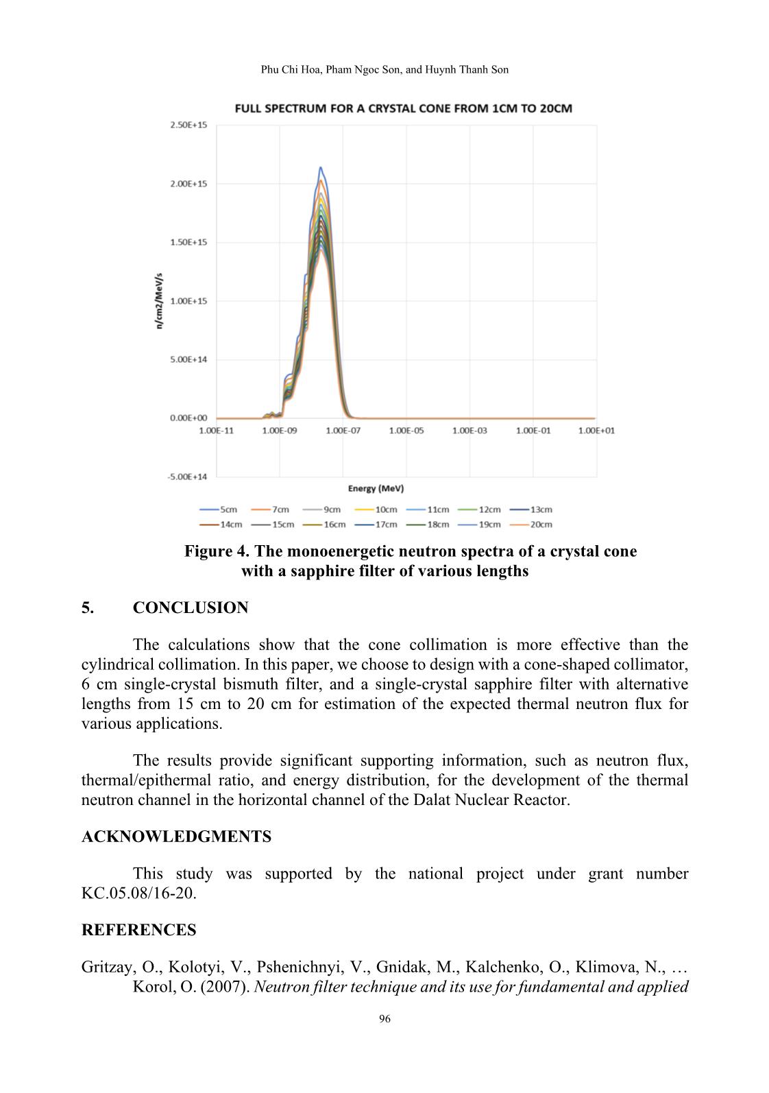 Mô phỏng phổ năng lượng nơtron của chùm nơtron nhiệt truyền qua phin lọc trang 7