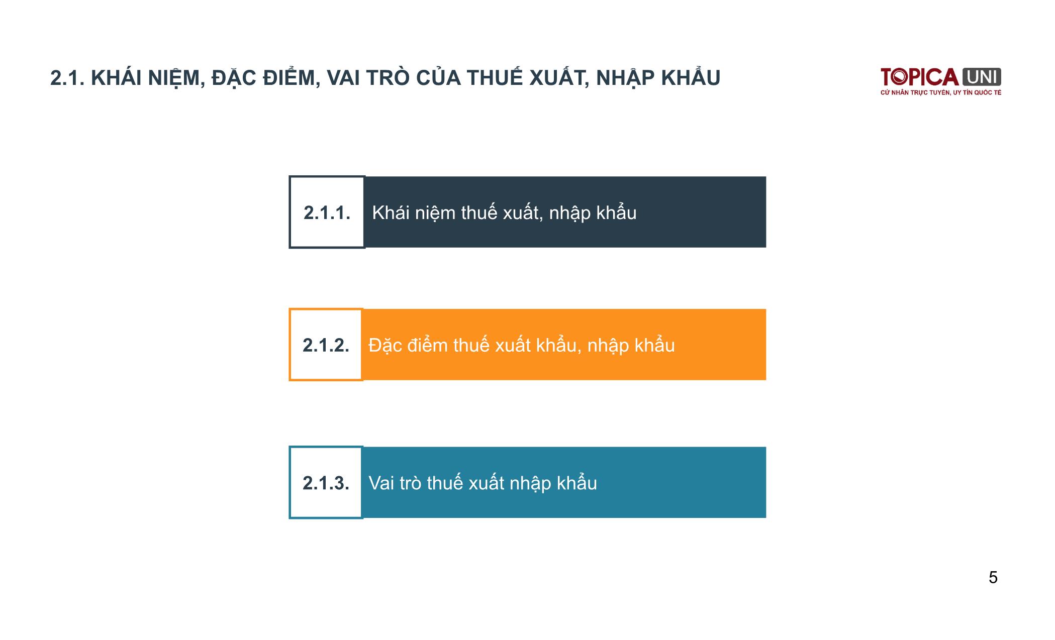 Bài giảng Kế toán thuế - Bài 2: Thuế xuất khẩu, nhập khẩu - Lý Phương Duyên trang 5