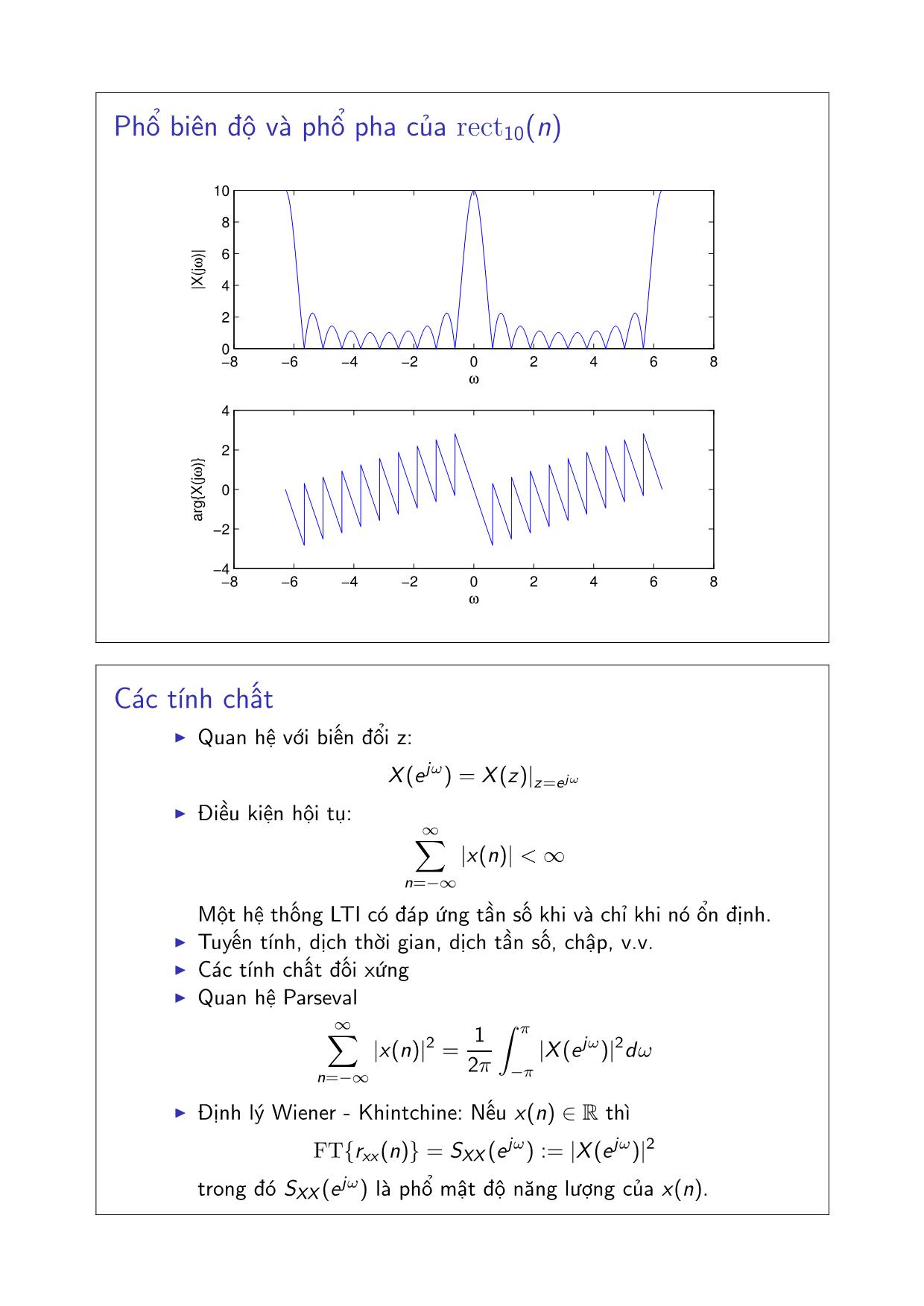 Bài giảng Xử lý tín hiệu số - Chương 2: Các phép biến đổi Fourier - Đặng Quang Hiếu trang 3