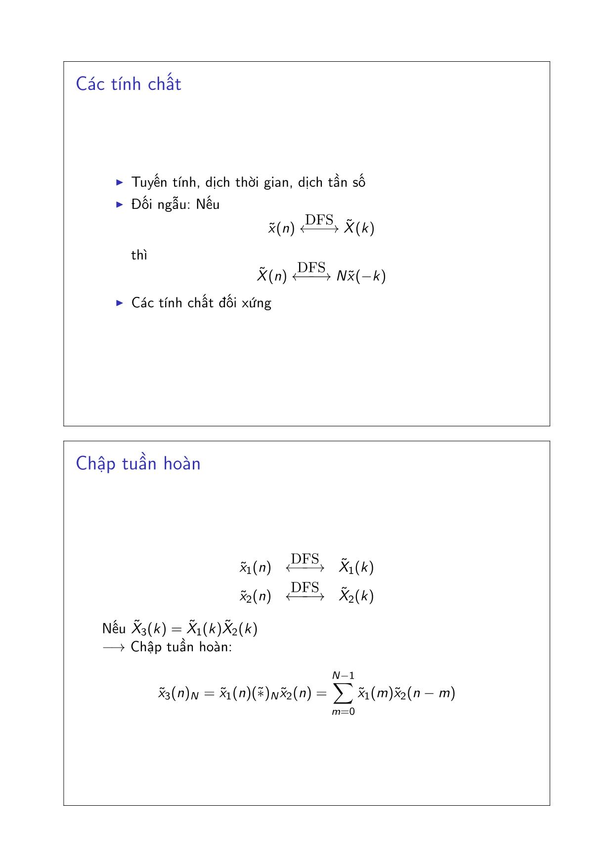 Bài giảng Xử lý tín hiệu số - Chương 2: Các phép biến đổi Fourier - Đặng Quang Hiếu trang 6