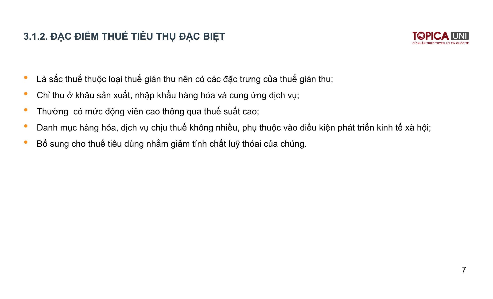 Bài giảng Kế toán thuế - Bài 3: Thuế tiêu thụ đặc biệt - Vũ Duy Nguyên trang 7