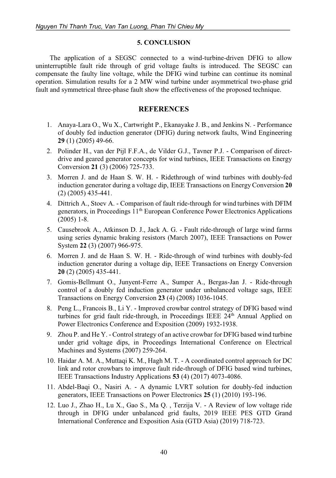 Control of voltage compensation to enhance ride - Through of dfig wind turbine during symmetrical and asymmetrical grid faults trang 10