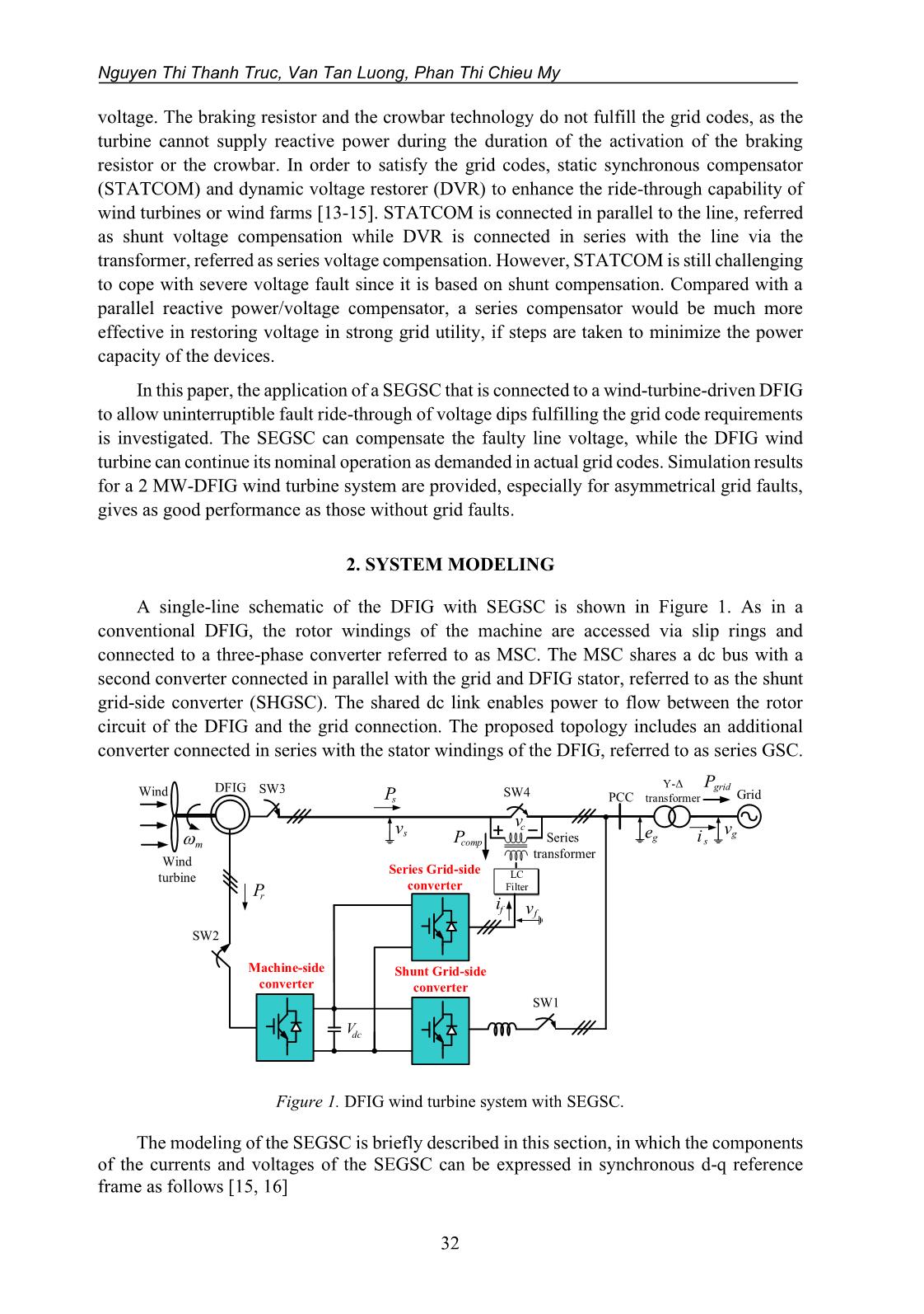 Control of voltage compensation to enhance ride - Through of dfig wind turbine during symmetrical and asymmetrical grid faults trang 2