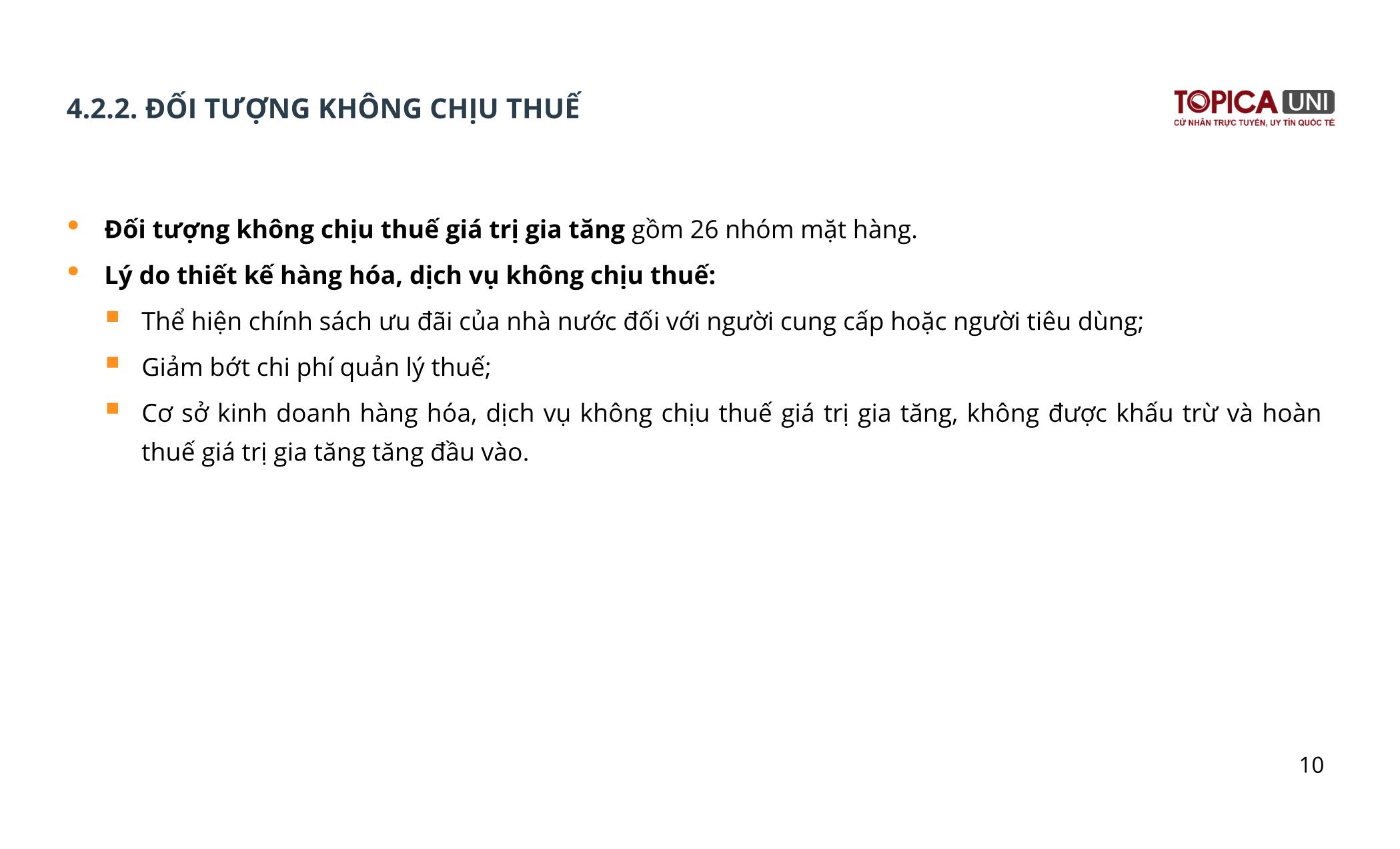 Bài giảng Kế toán thuế - Bài 4: Thuế giá trị gia tăng - Vũ Duy Nguyên trang 10