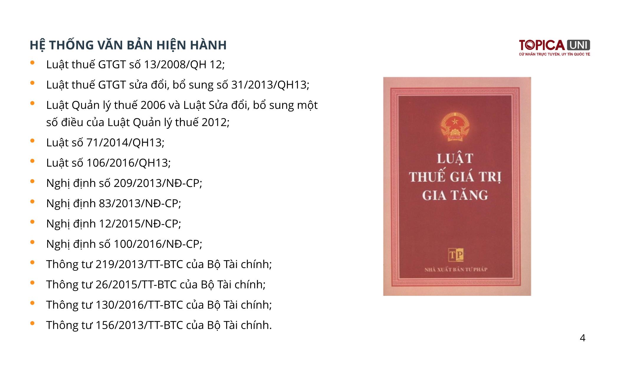 Bài giảng Kế toán thuế - Bài 4: Thuế giá trị gia tăng - Vũ Duy Nguyên trang 4