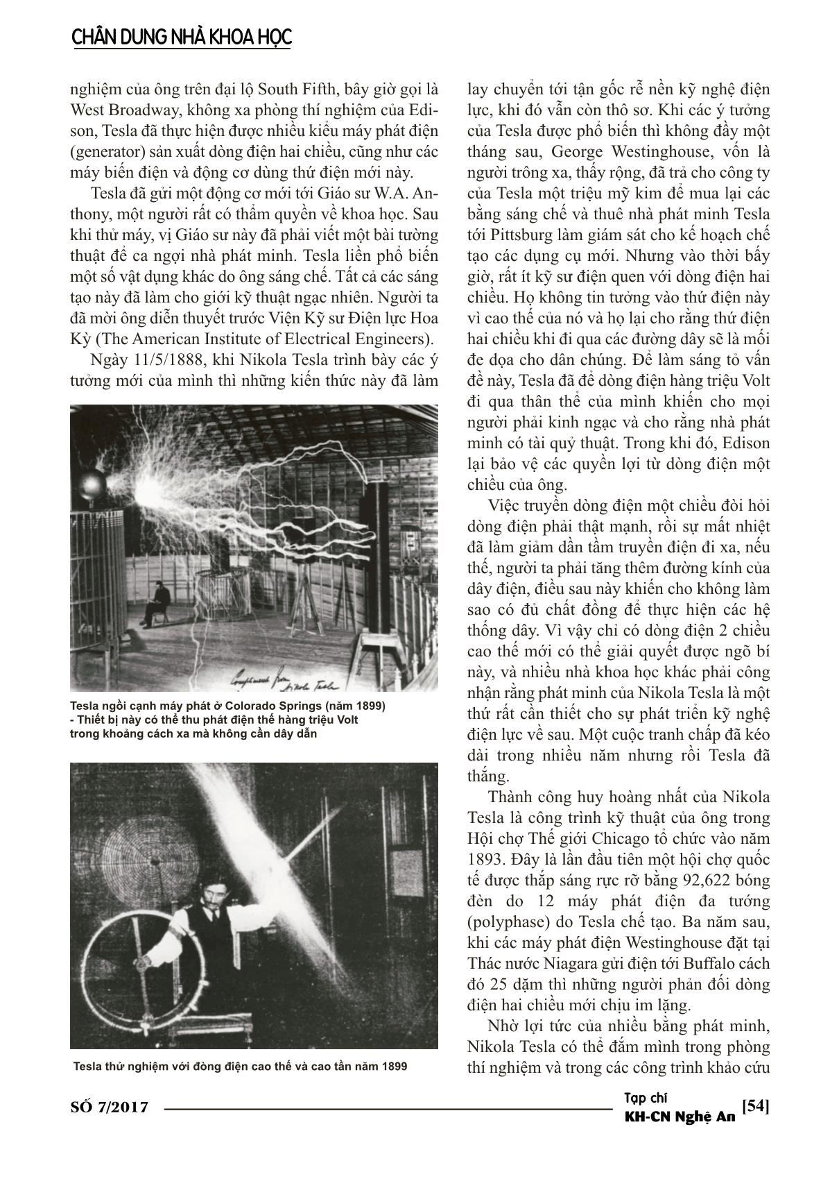 Nikola Tesla thiên tài về điện hai chiều trang 4
