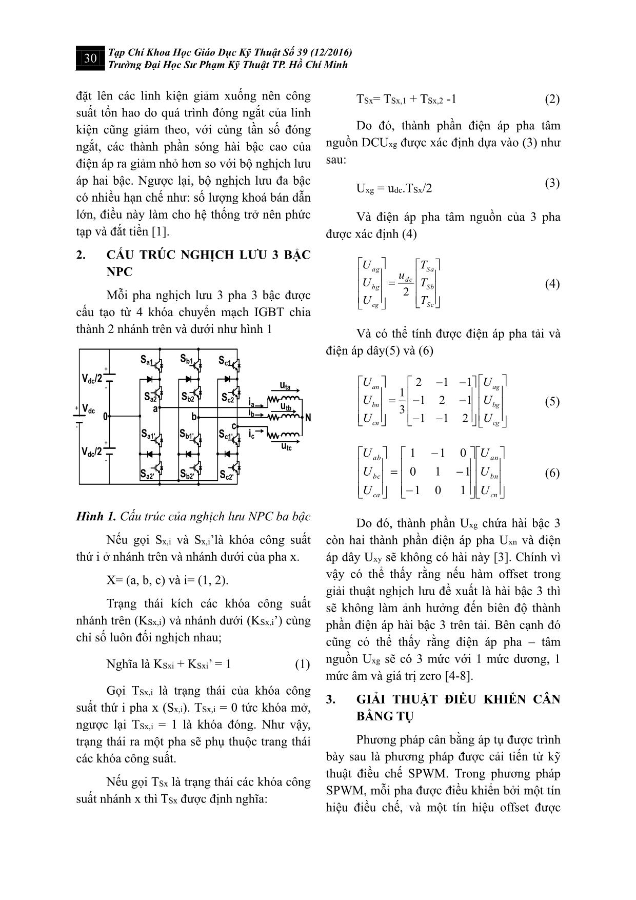 Cân bằng điện áp trên tụ cho nghịch lưu ba pha ba bậc NPC trang 2