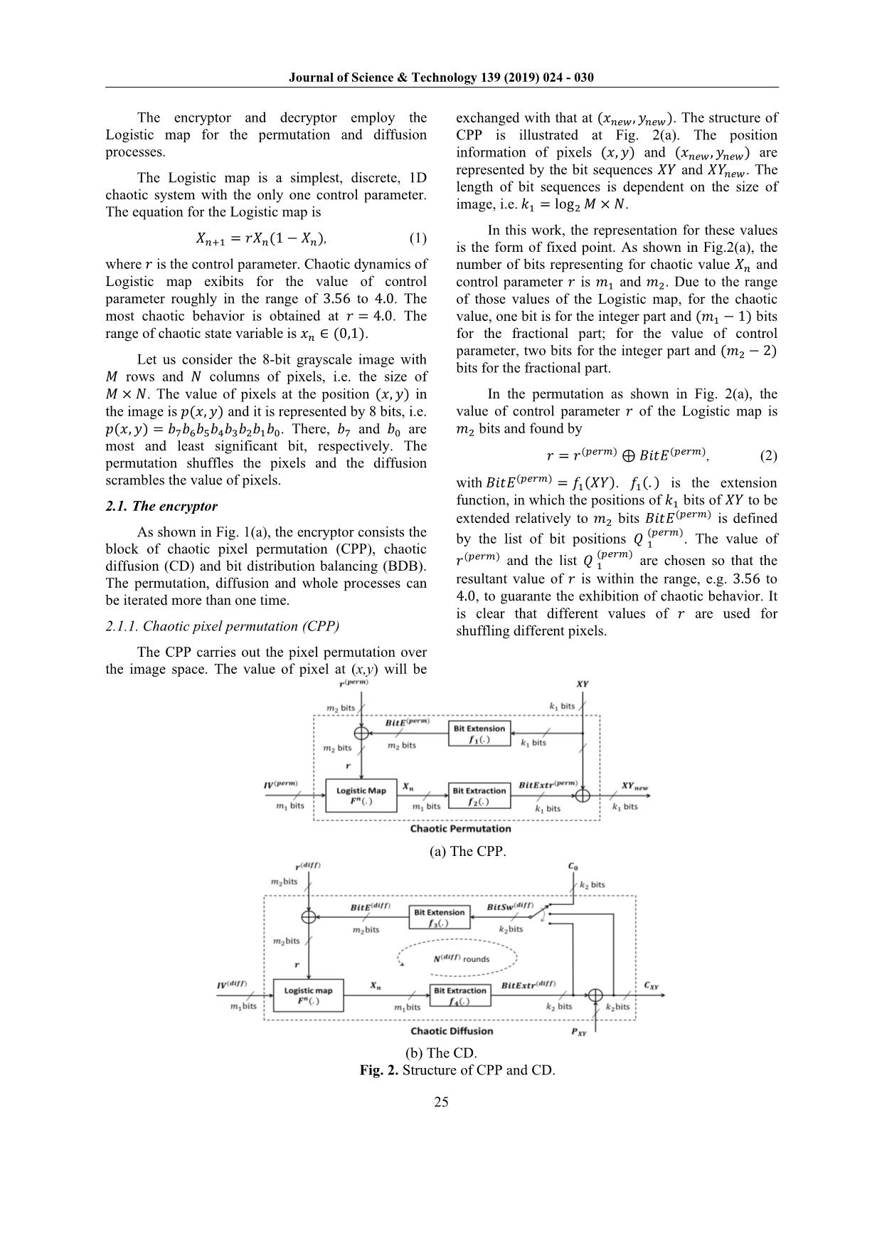 A novel cryptosystem using dynamics perturbation of logistic map trang 2