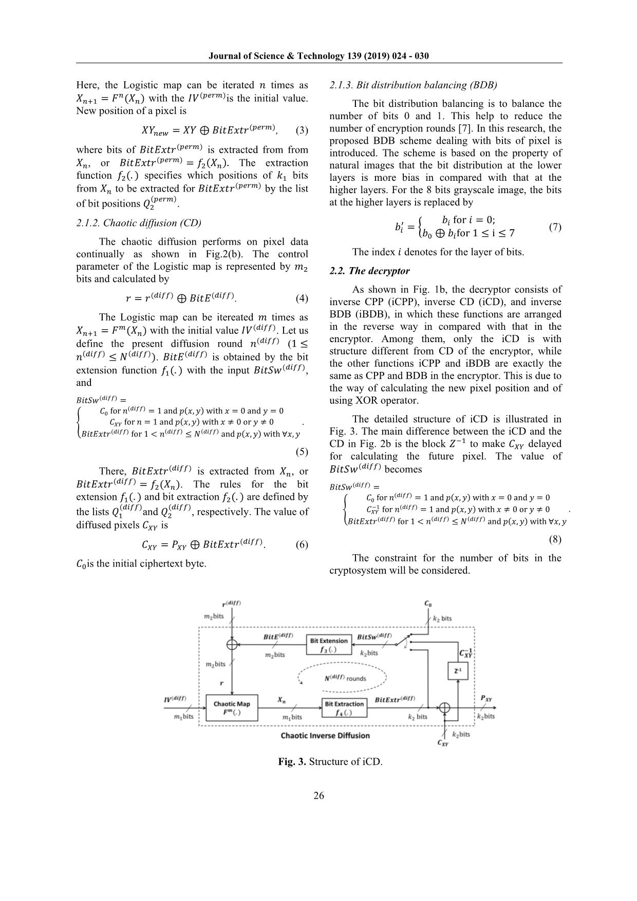 A novel cryptosystem using dynamics perturbation of logistic map trang 3