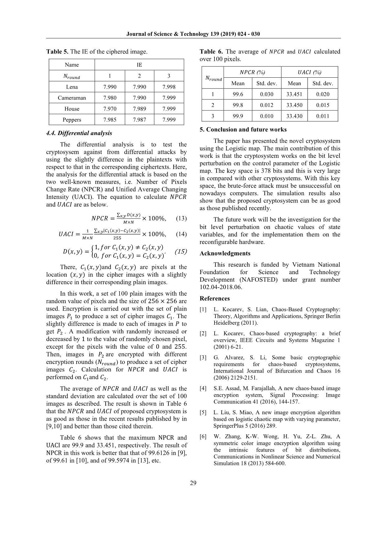 A novel cryptosystem using dynamics perturbation of logistic map trang 6