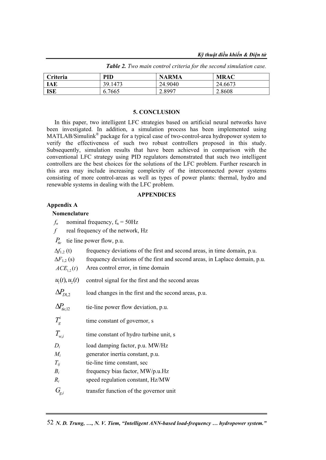 Intelligent ann - based load - frequency control strategies for an interconnected hydropower system trang 10