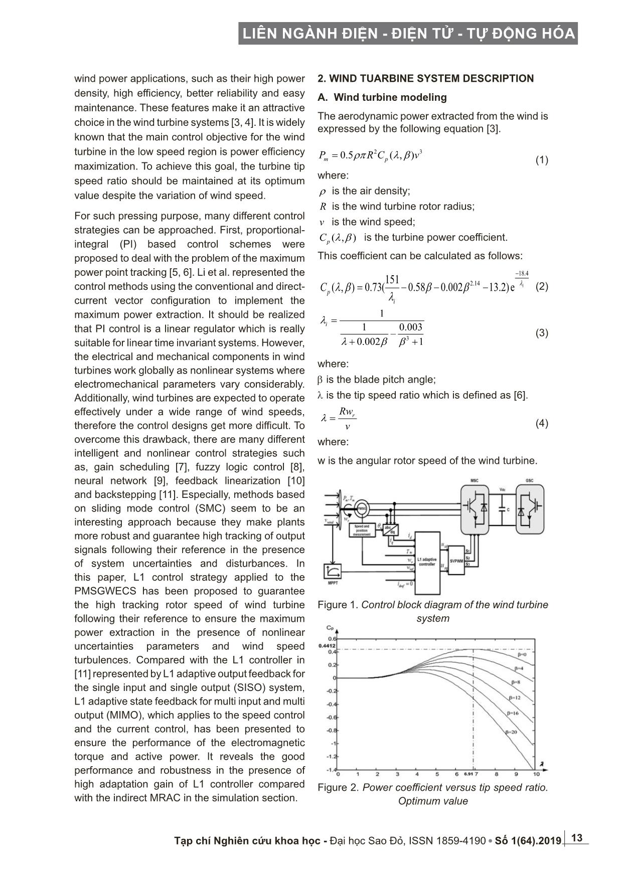 Thiết kế bộ điều khiển thích nghi L1 cho hệ thống tuabin gió PMSG trang 2