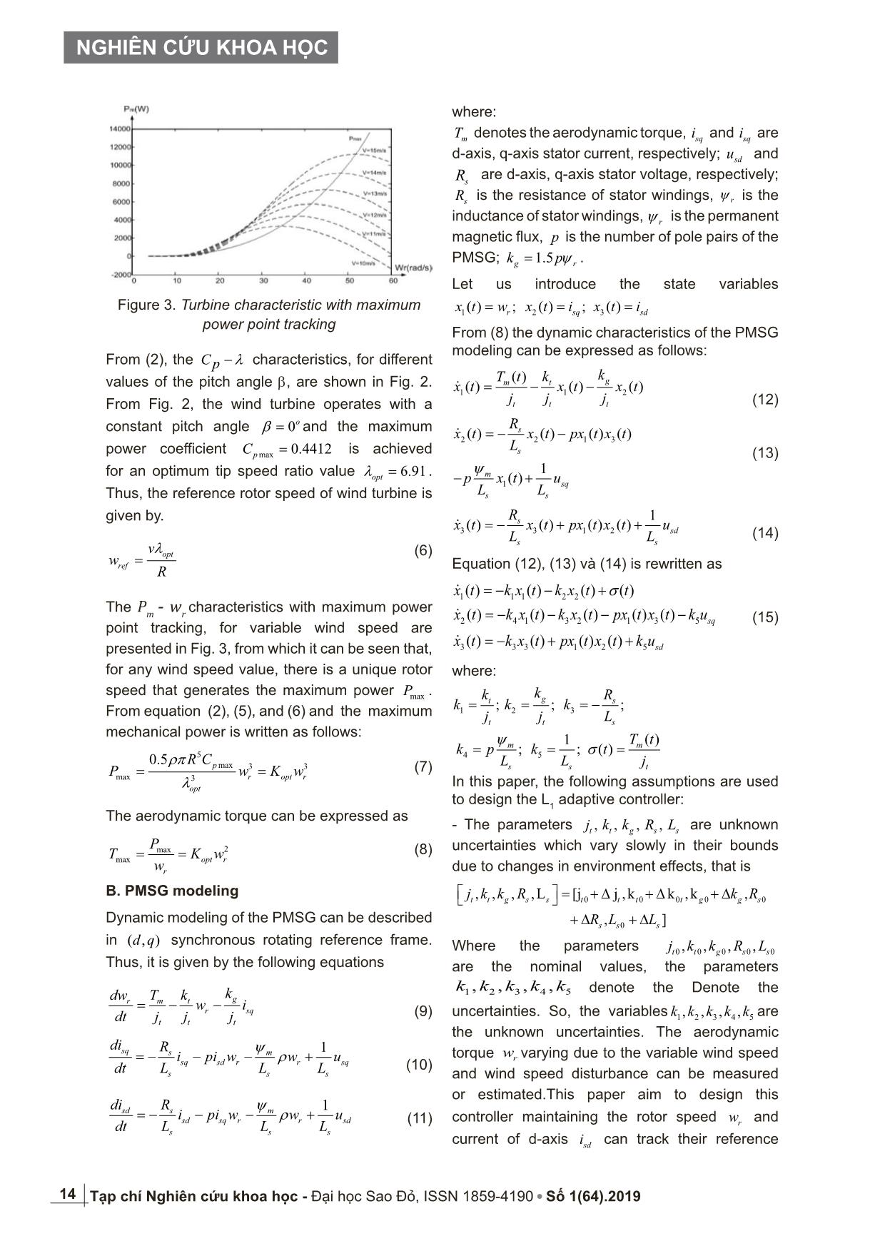 Thiết kế bộ điều khiển thích nghi L1 cho hệ thống tuabin gió PMSG trang 3
