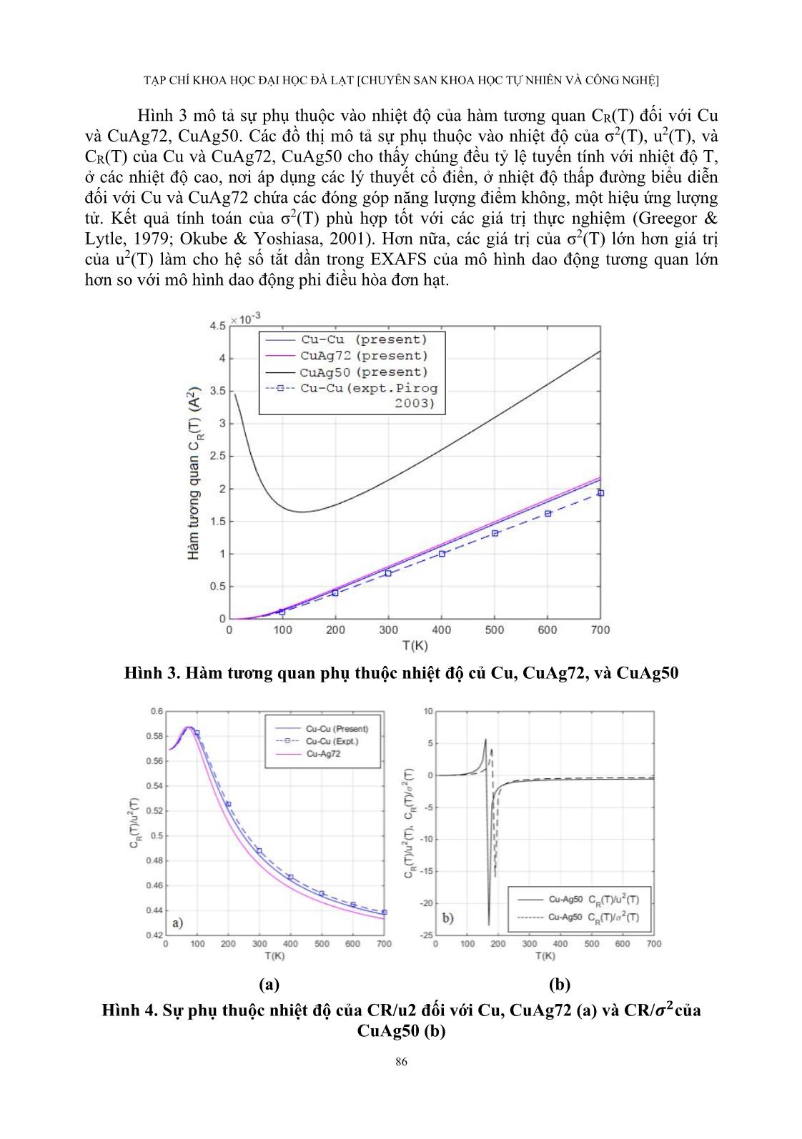 Nghiên cứu hiệu ứng tương quan phi điều hòa bằng mô hình debye trong phổ cấu trúc tinh tế hấp thụ tia X–áp dụng đối với hợp kim hai thành phần trang 10