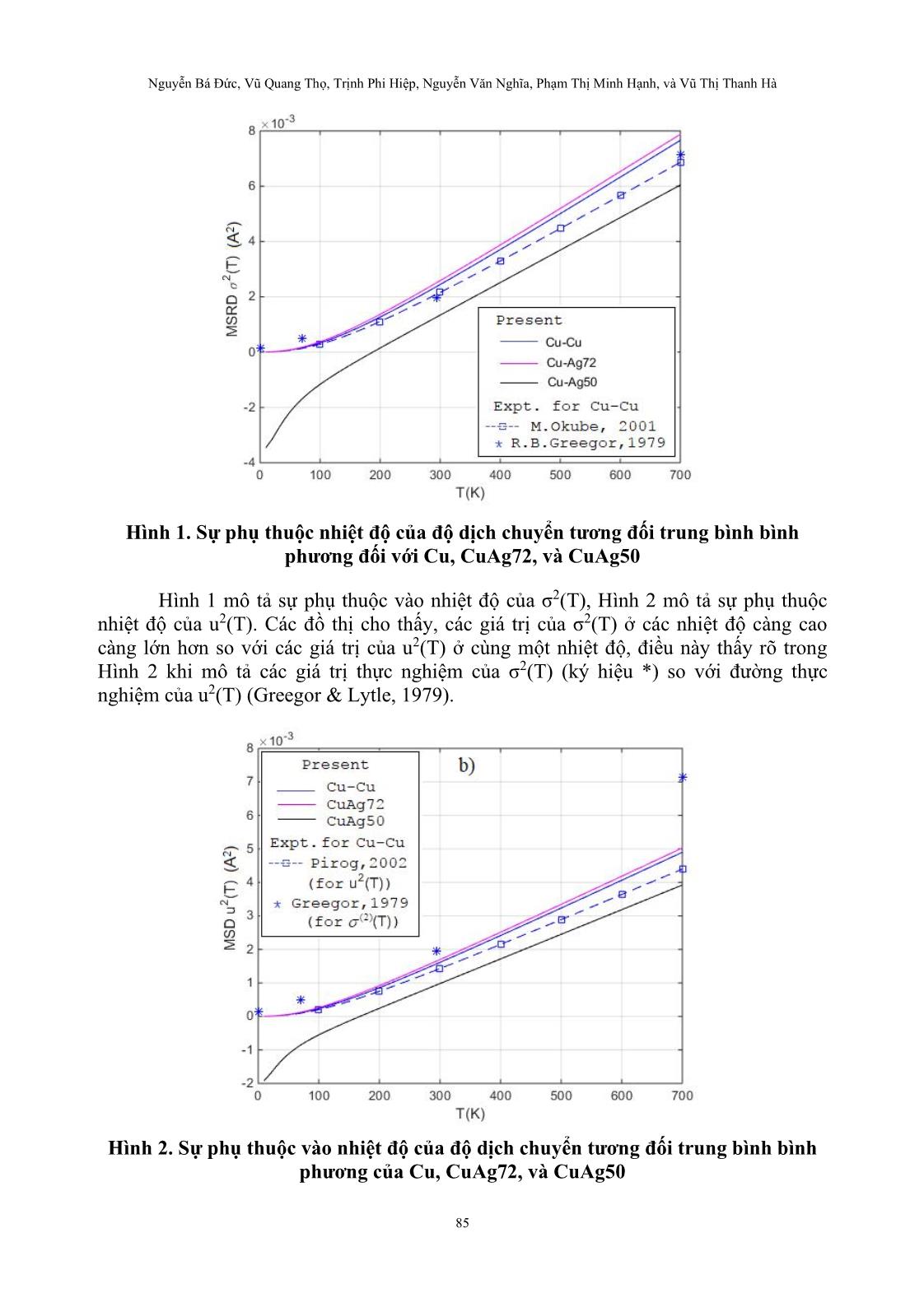 Nghiên cứu hiệu ứng tương quan phi điều hòa bằng mô hình debye trong phổ cấu trúc tinh tế hấp thụ tia X–áp dụng đối với hợp kim hai thành phần trang 9