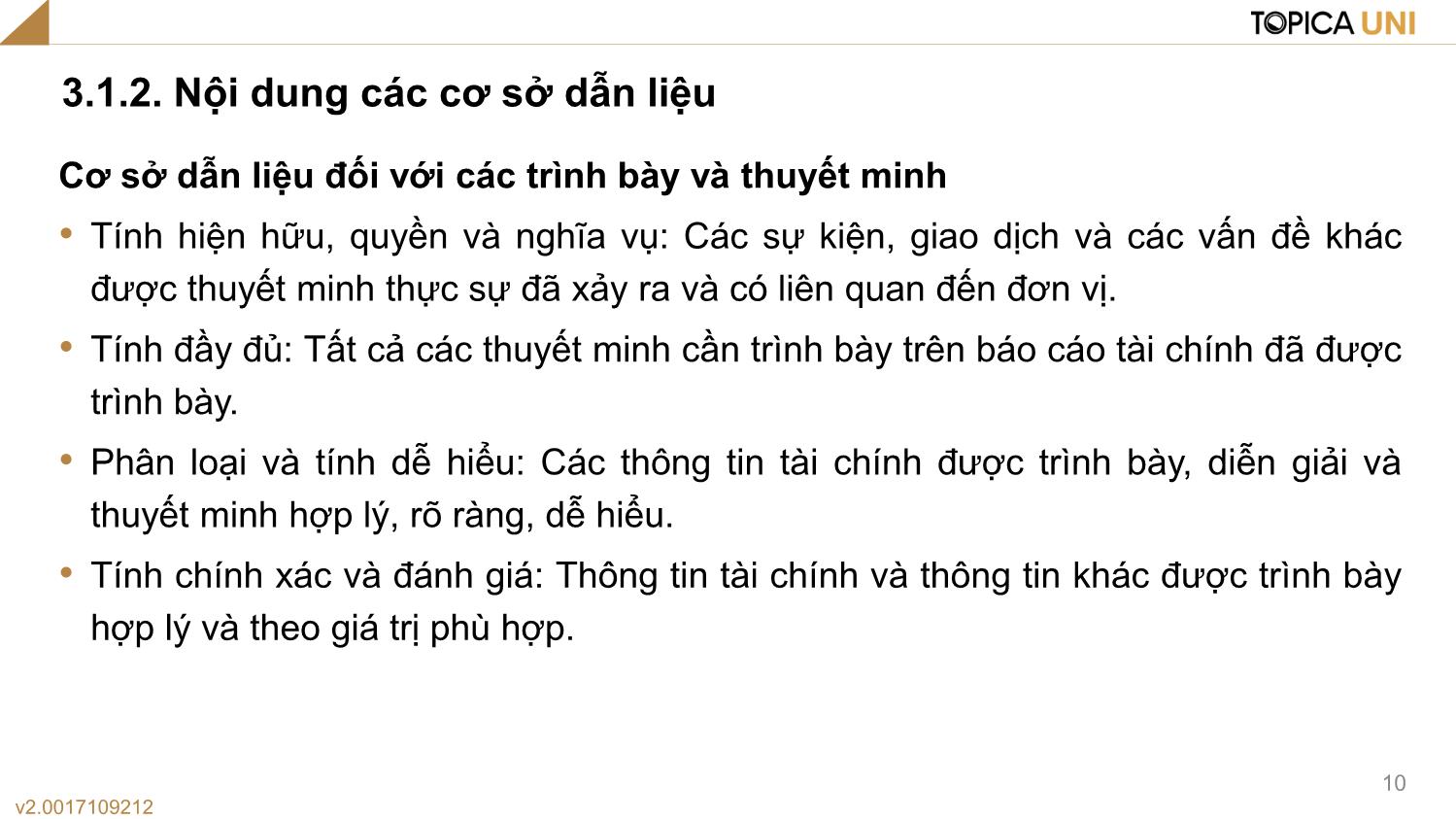 Bài giảng Lý thuyết kiểm toán - Bài 3: Một số khái niệm trong kiểm toán - Phạm Thanh Thủy trang 10