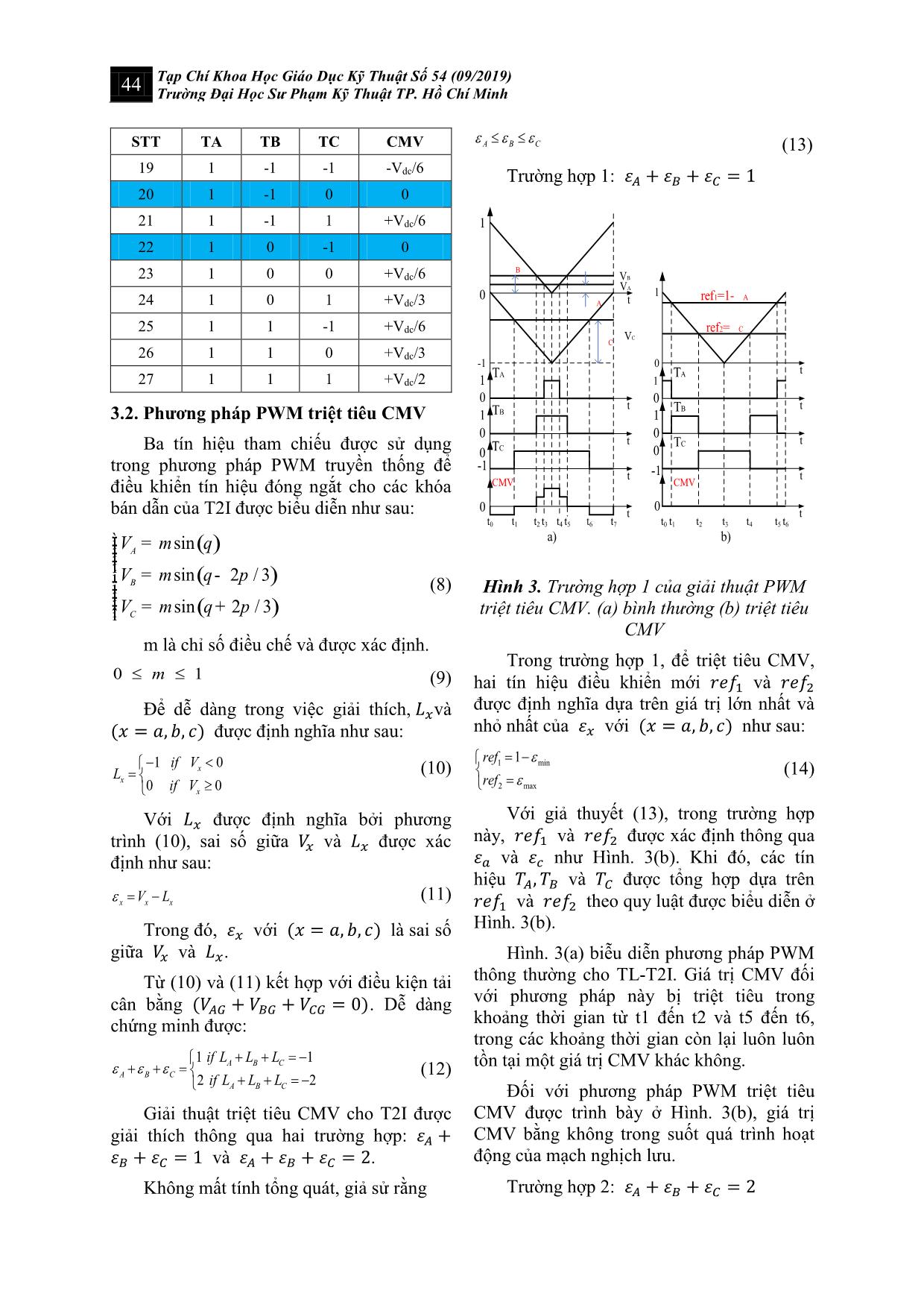 Giải thuật PWM cho nghịch lưu hình T ba bậc để triệt tiêu điện áp common - mode trang 4