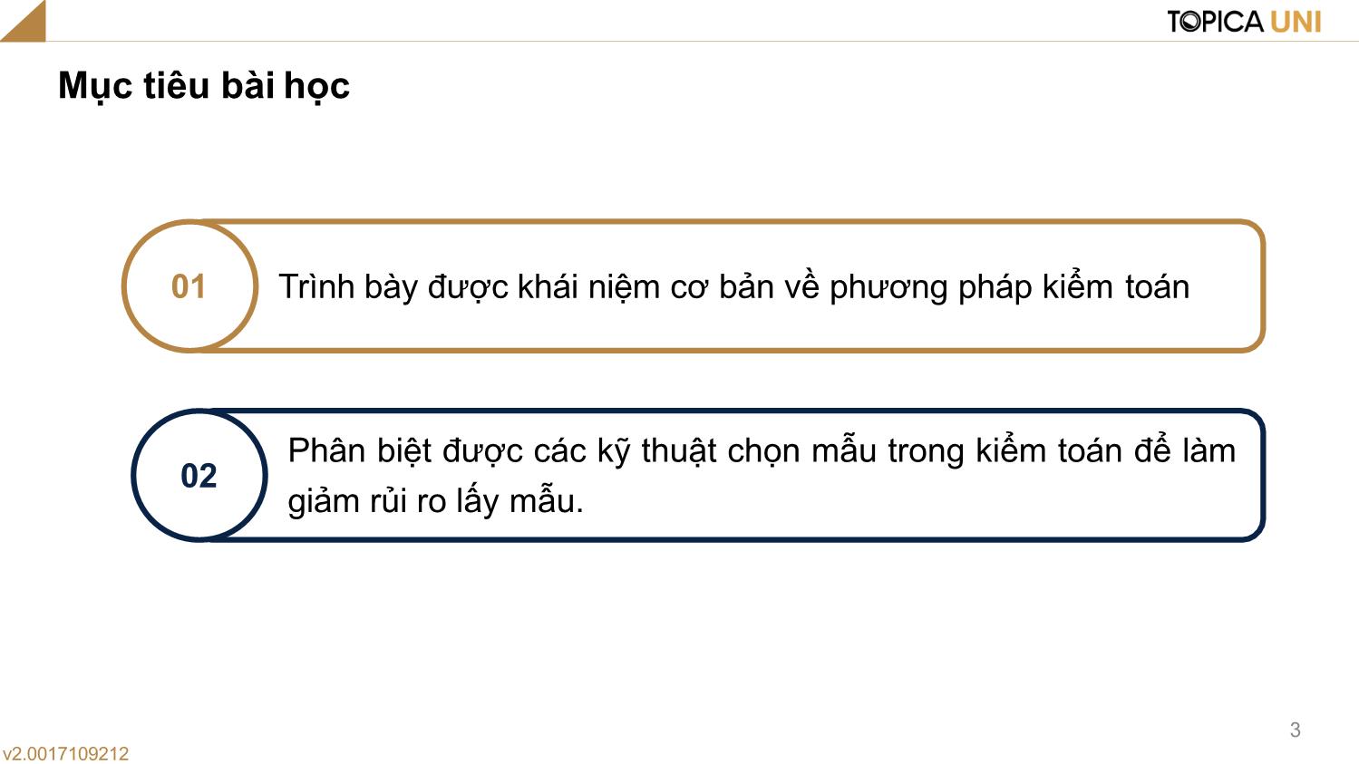 Bài giảng Lý thuyết kiểm toán - Bài 5: Phương pháp kiểm toán và kỹ thuật chọn mẫu trong kiểm toán - Phạm Thanh Thủy trang 3