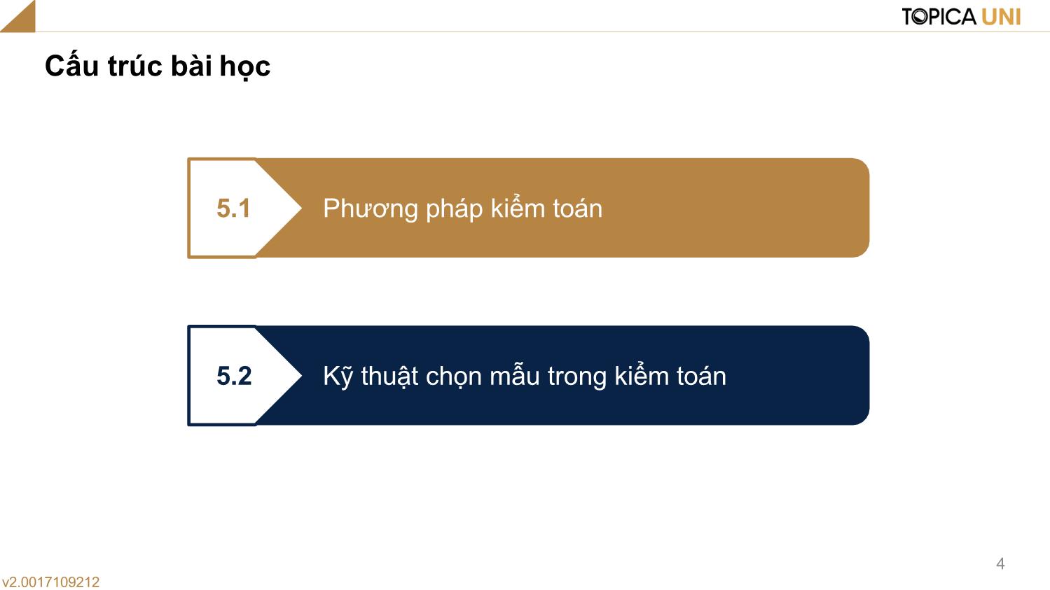 Bài giảng Lý thuyết kiểm toán - Bài 5: Phương pháp kiểm toán và kỹ thuật chọn mẫu trong kiểm toán - Phạm Thanh Thủy trang 4