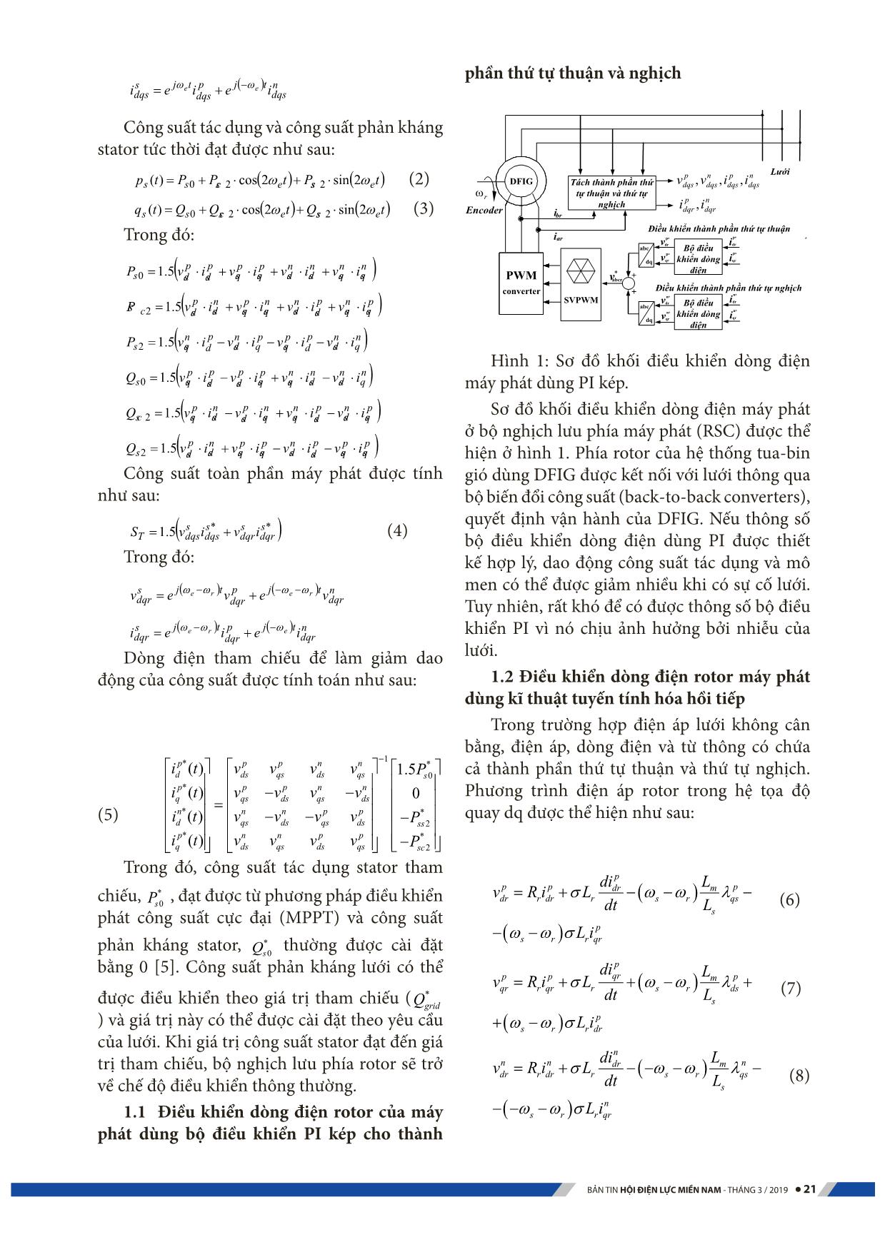 So sánh các phương pháp điều khiển dòng điện cho hệ thống turbine gió dùng DFIG trang 2