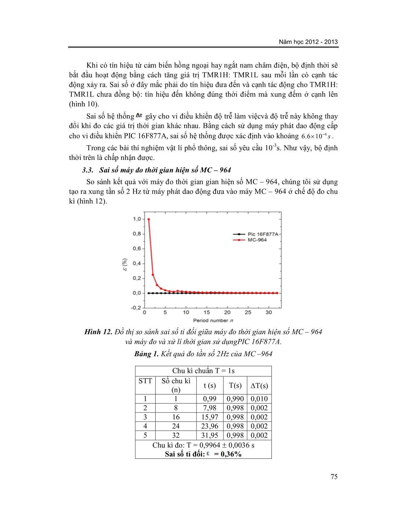 Ứng dụng vi điều khiển pic 16F877A trong thí nghiệm vật lí phổ thông trang 7
