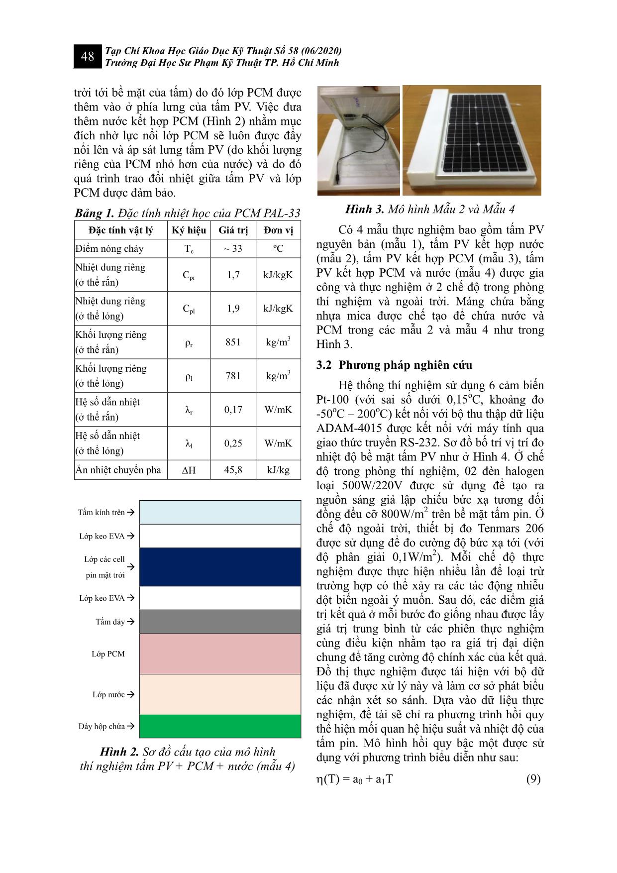 Nghiên cứu thực nghiệm cải tiến đặc tính nhiệt học của tấm pin mặt trời trang 6