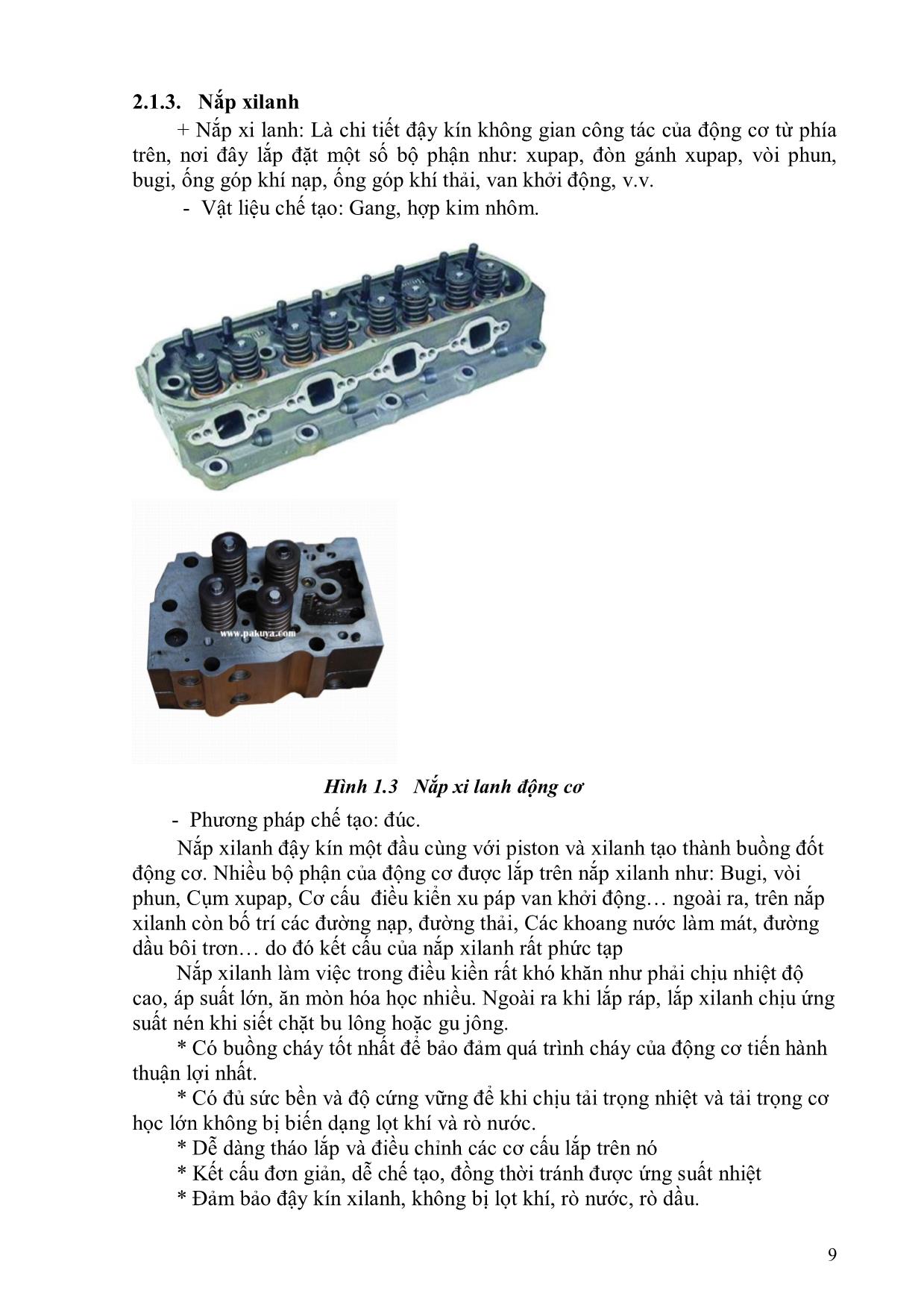 Giáo trình Mô đun Động cơ đốt trong - Điện dân dụng trang 9