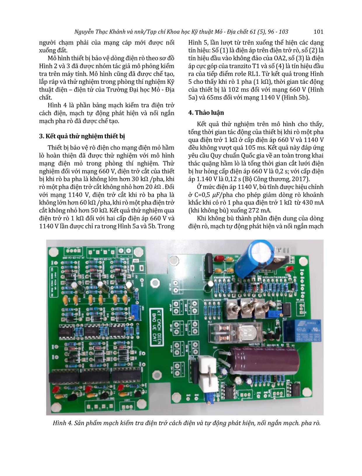 Research, design, manufacture leakage current protection device for 660V/1140V underground mine electrical networks trang 6