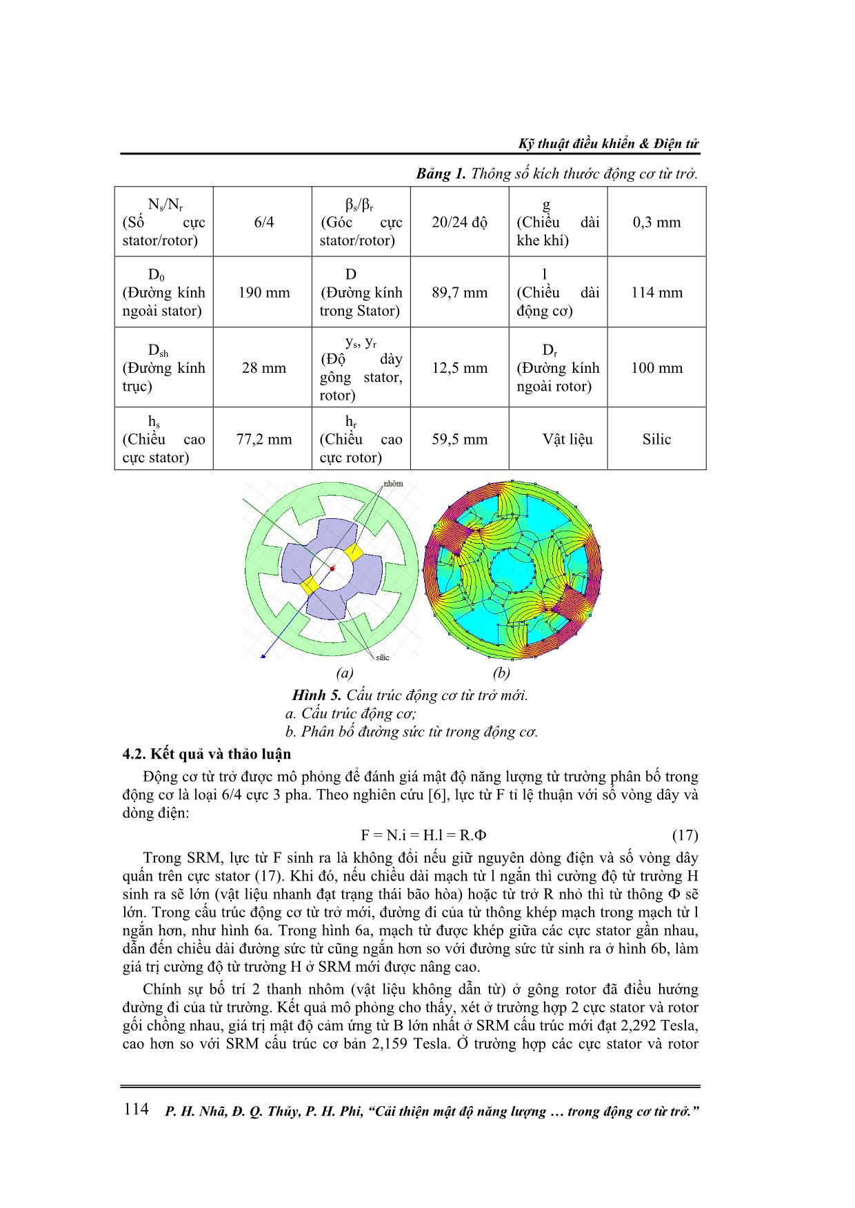 Cải thiện mật độ năng lượng từ trường trong động cơ từ trở trang 6