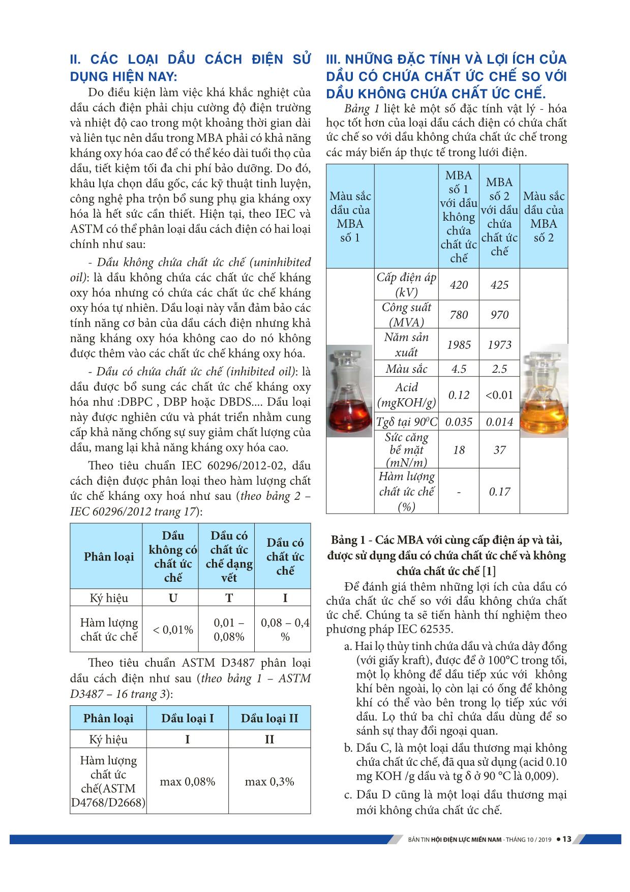 Đánh giá chất lượng dầu cách điện thông qua phân tích khả năng kháng oxy hóa trang 2