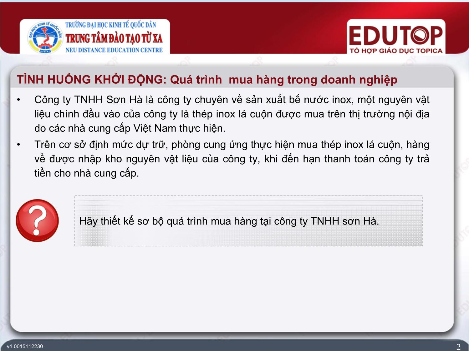 Bài giảng Hệ thống thông tin kế toán - Bài 3: Hệ thống thông tin kế toán chu trình mua hàng - Trần Đức Vinh trang 2