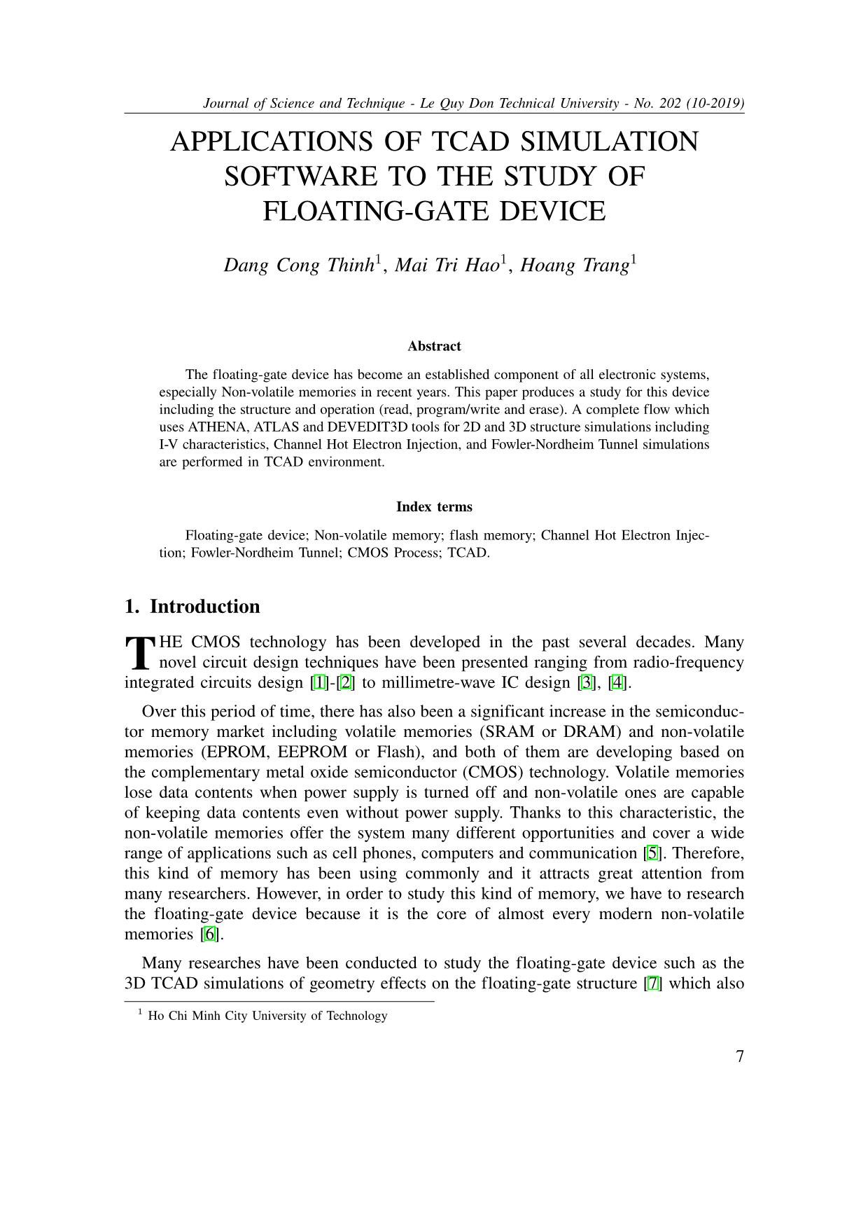 Applications of tcad simulation software to the study of floating - gate device trang 1