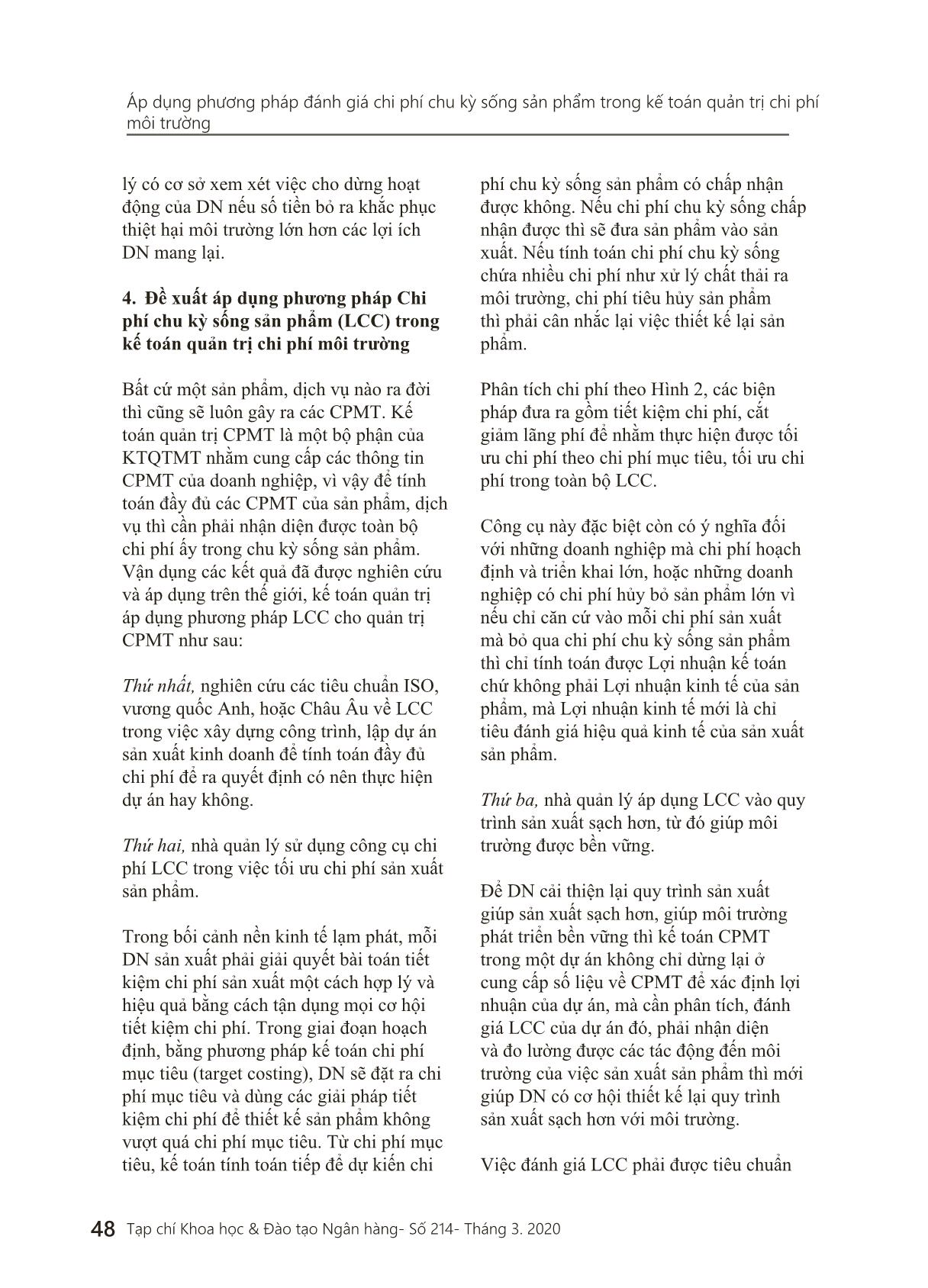 Áp dụng phương pháp đánh giá chi phí chu kỳ sống sản phẩm trong kế toán quản trị chi phí môi trường trang 5