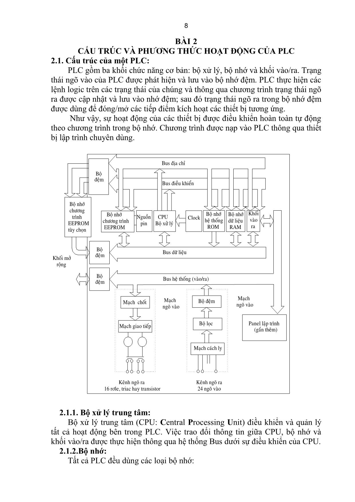 Giáo trình Điều khiển hệ thống cơ điện tử dùng PLC trang 9
