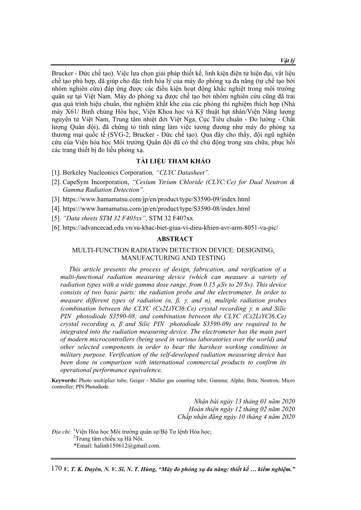 Máy đo phóng xạ đa năng: Thiết kế, chế tạo và kiểm nghiệm trang 9